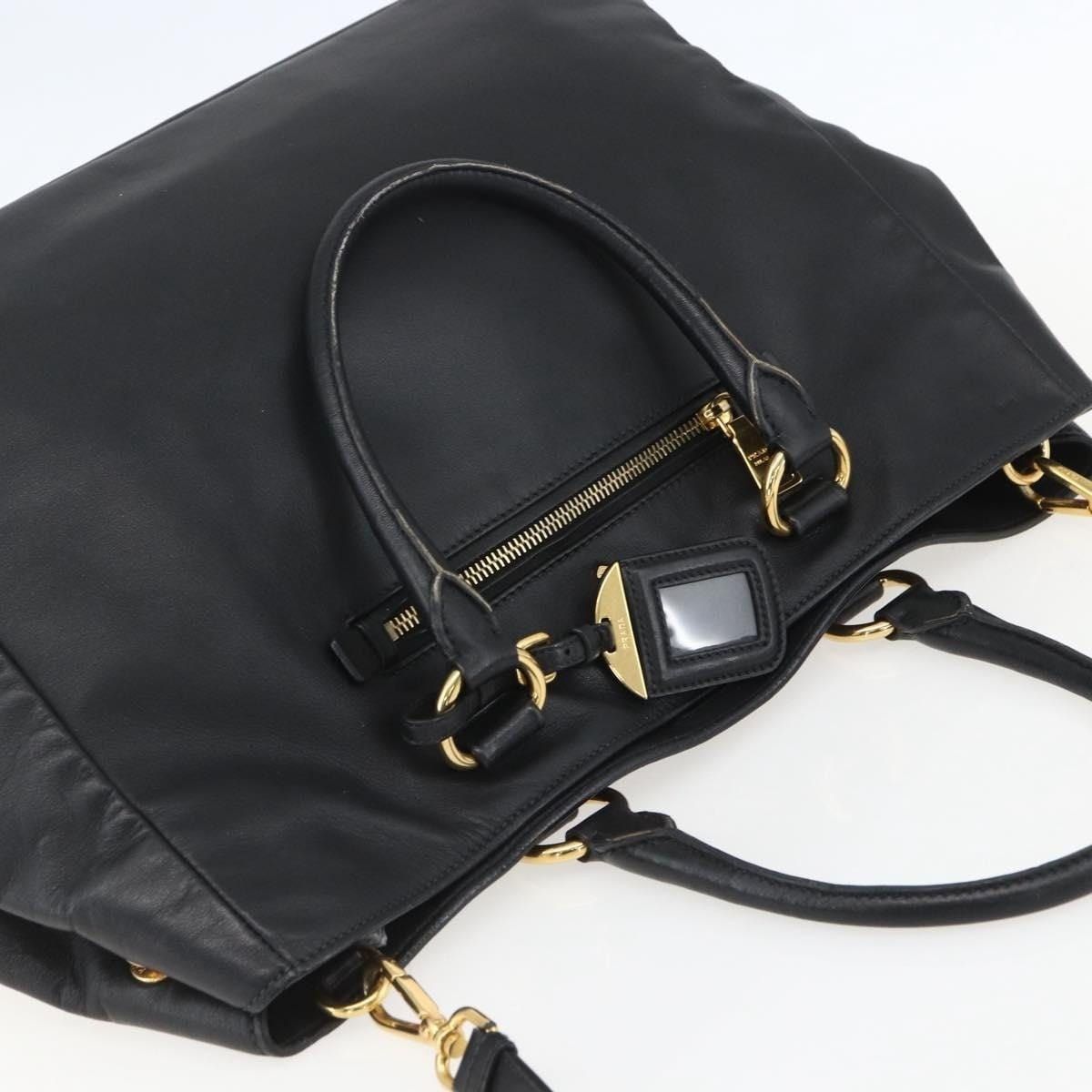 Prada Prada Leather Handbag Black Size ONE SIZE - 6 Thumbnail