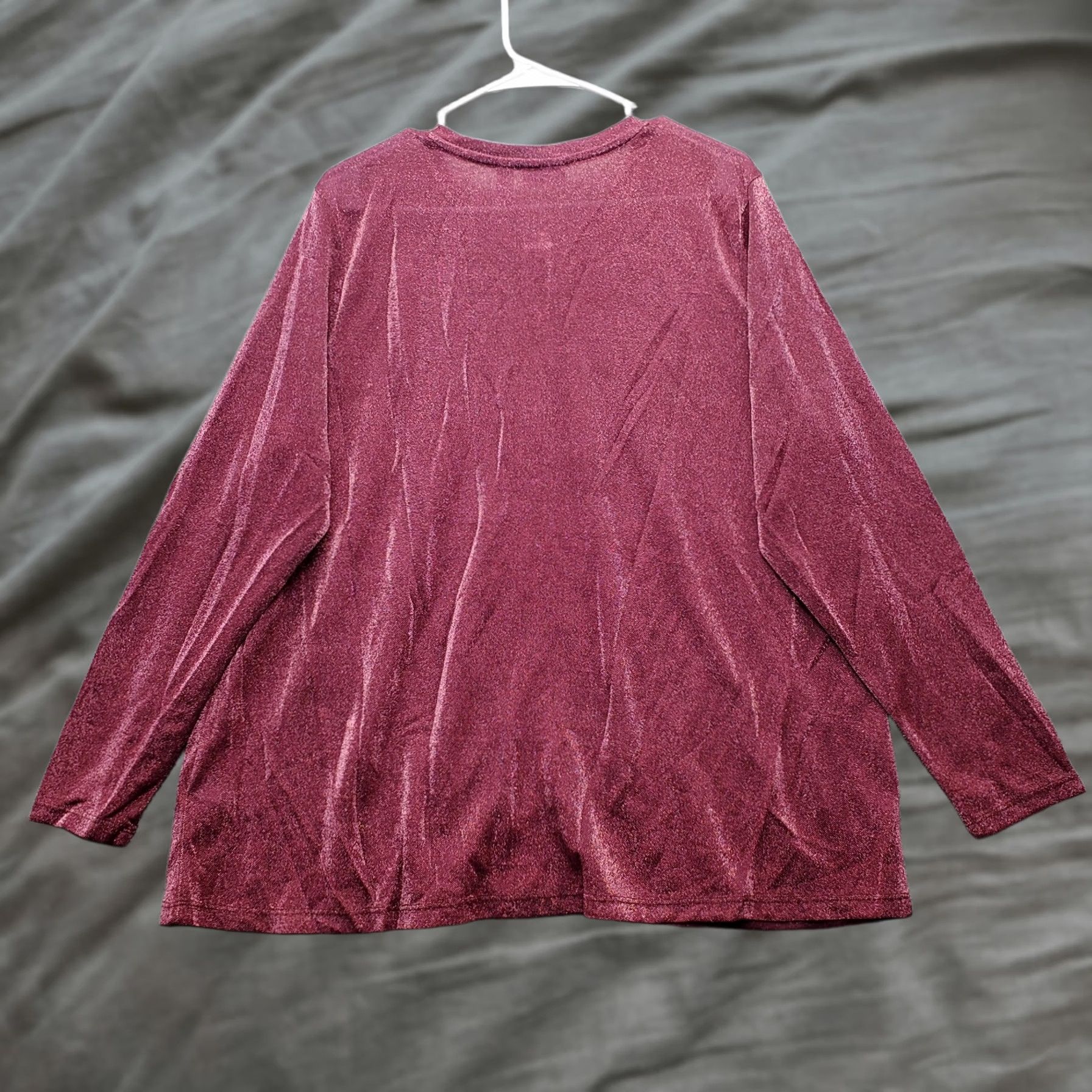 Logo 7 LOGO by Layers Blouse Womens XL Multi Nylon Metallic Long Sleeve Button Front Size XL / US 12-14 / IT 48-50 - 1 Thumbnail