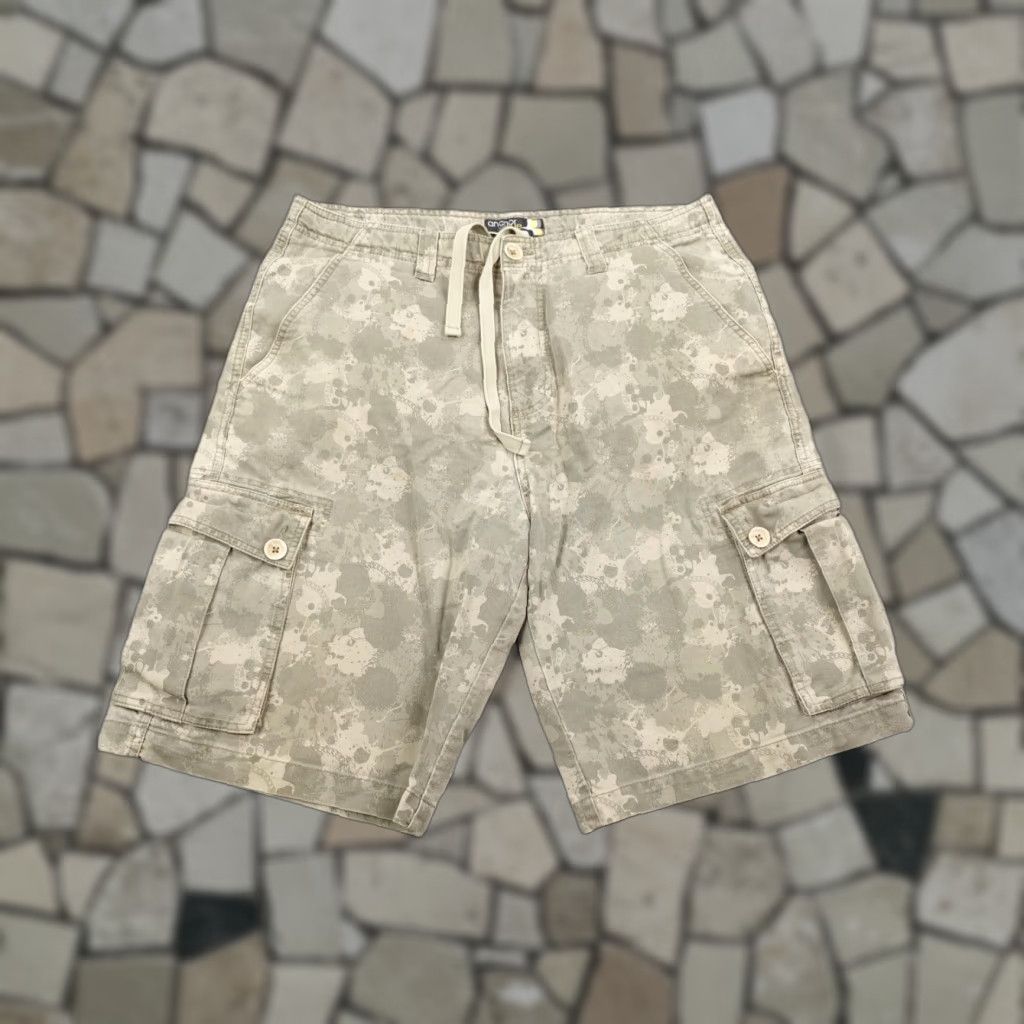 Anchor Blue VINTAGE Anchor Blue Shorts Mens 36 Green Camo Cargo Drawstring Baggy Skater Y2K - Relaxed Fit, 12in Inseam, Cotton, Pockets Size US 36 / EU 52 - 1 Thumbnail