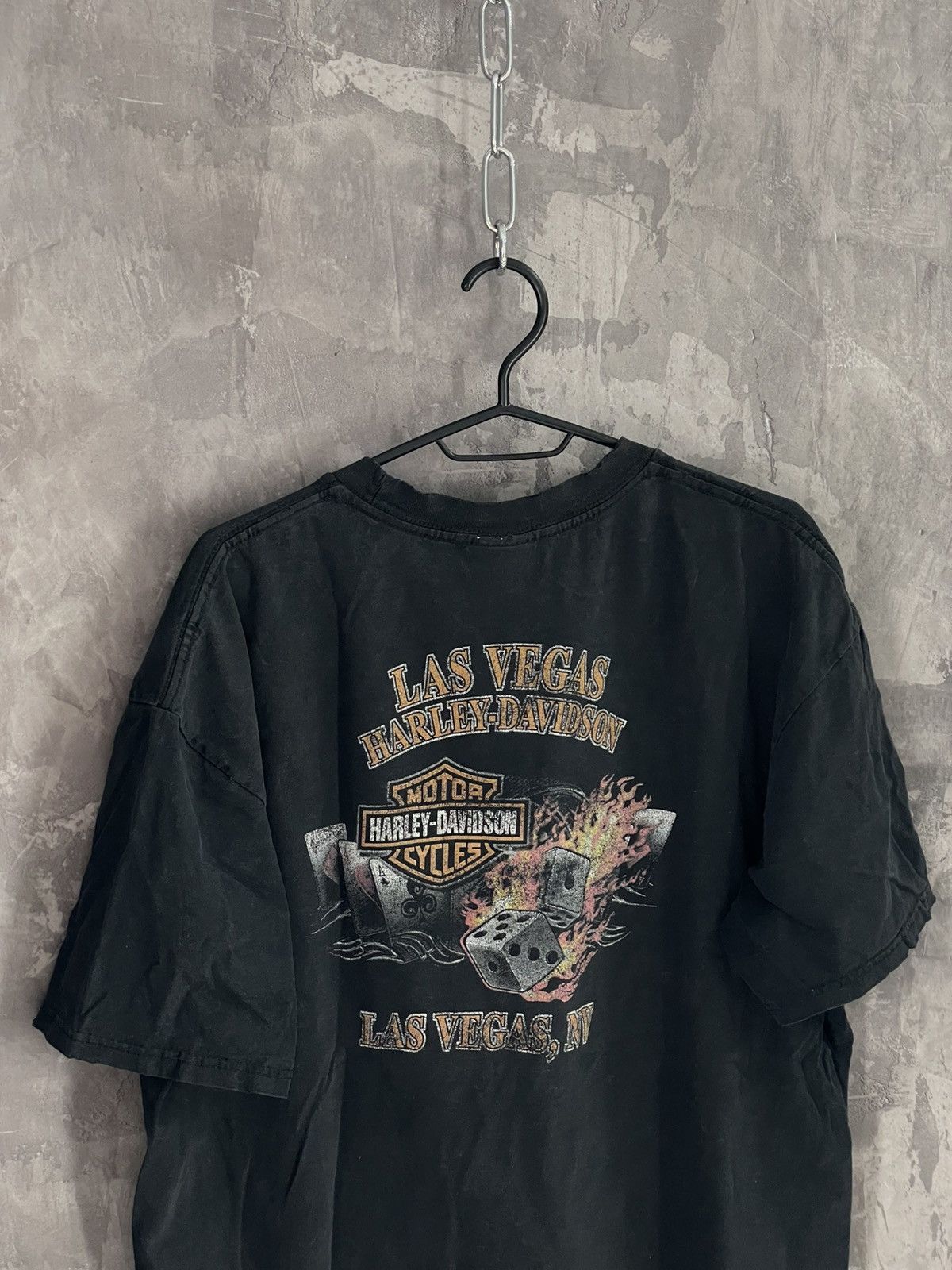 Harley Davidson × Vintage Vintage 90’s Faded Harley Davidson Las Vegas T Shirt Size US L / EU 52-54 / 3 - 8 Thumbnail