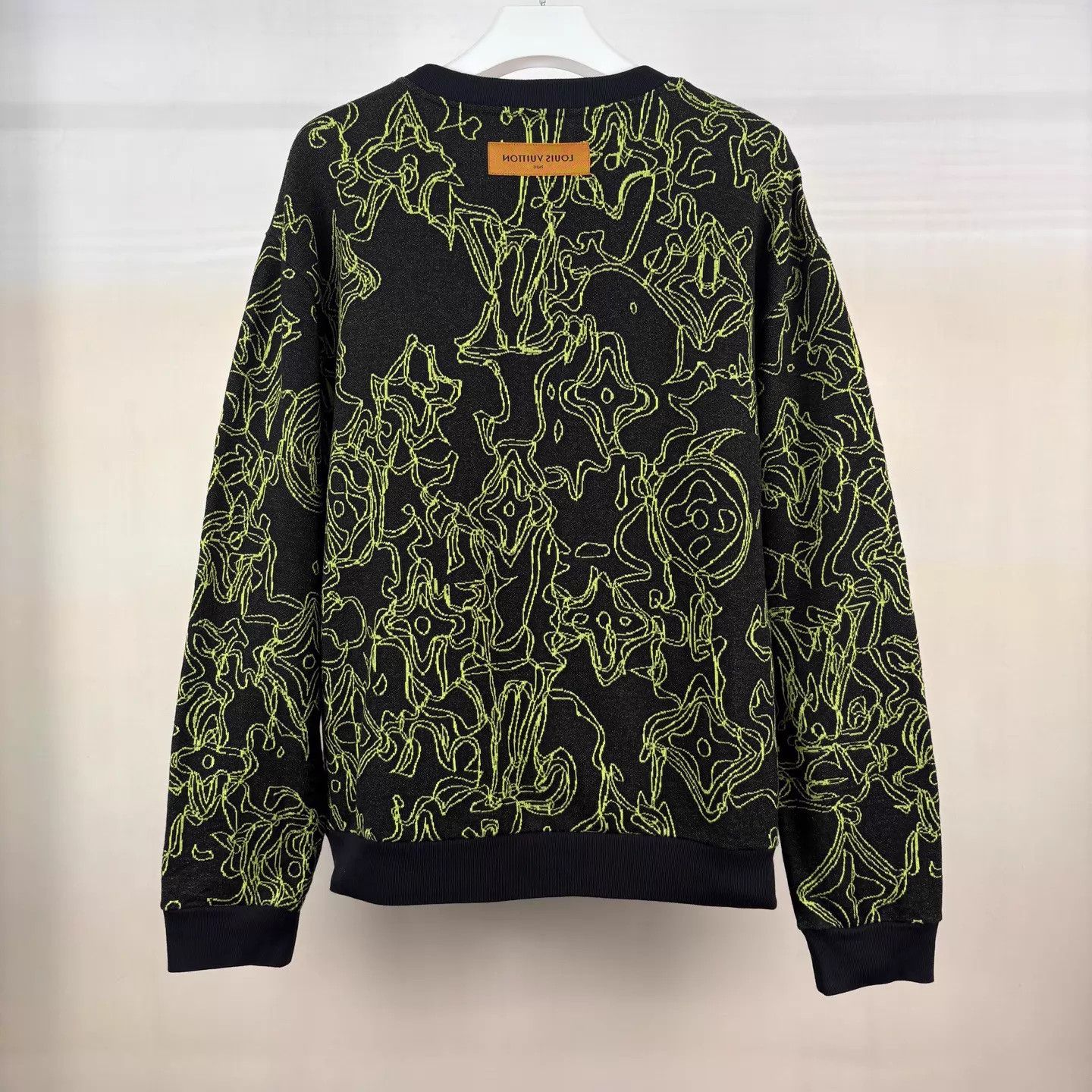 Louis Vuitton LV Yellow Black Monogram Embroidered Sweatshirt XXL Size US XXL / EU 58 / 5 - 2 Thumbnail