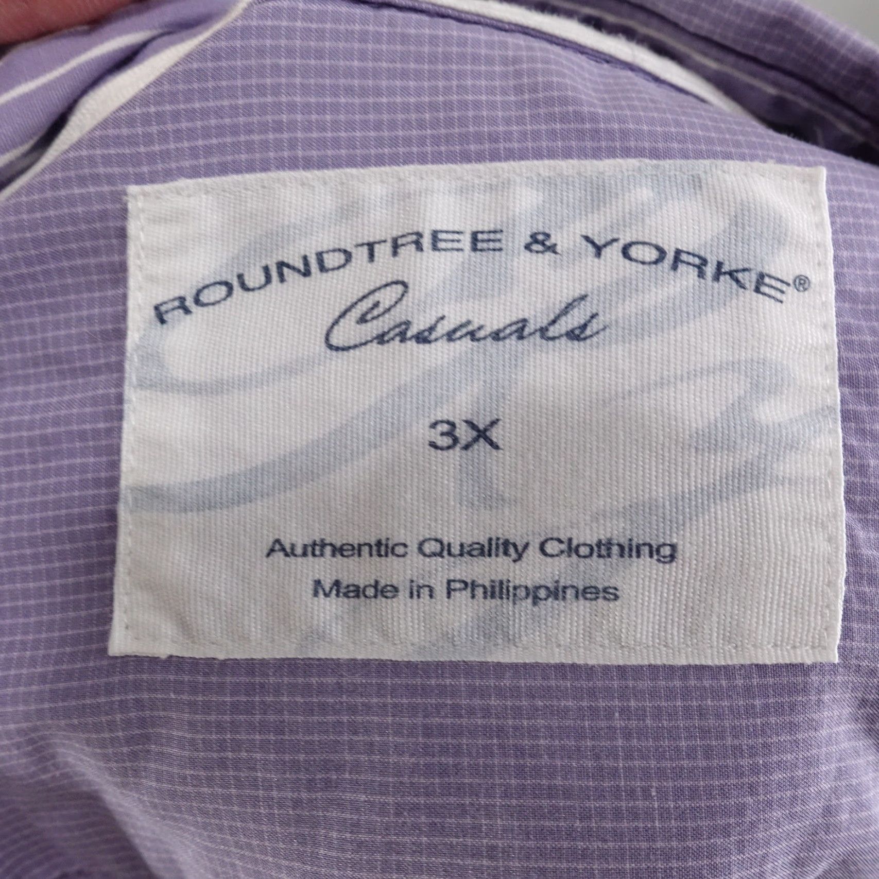 Roundtree & Yorke VINTAGE None Casuals Shirt Long Sleeve Adults 3XL Purple Check Cotton Business Formal Party Winter Men's Size US XXL / EU 58 / 5 - 8 Thumbnail