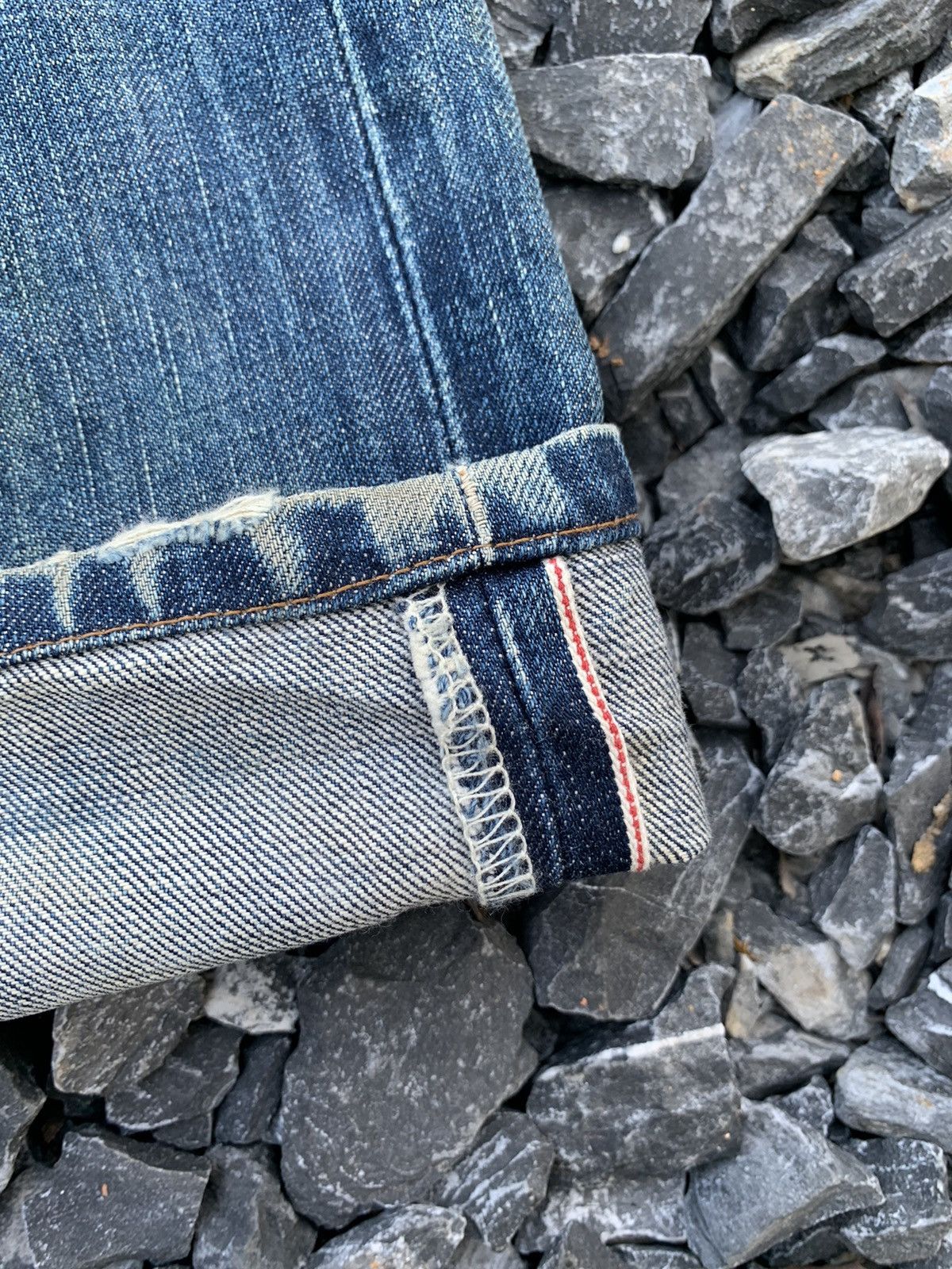Edwin VINTAGE EDWIN 505SXXX MUDWASH RUSTY &FADED DISTRESSED DENIM Size US 29 - 10 Thumbnail