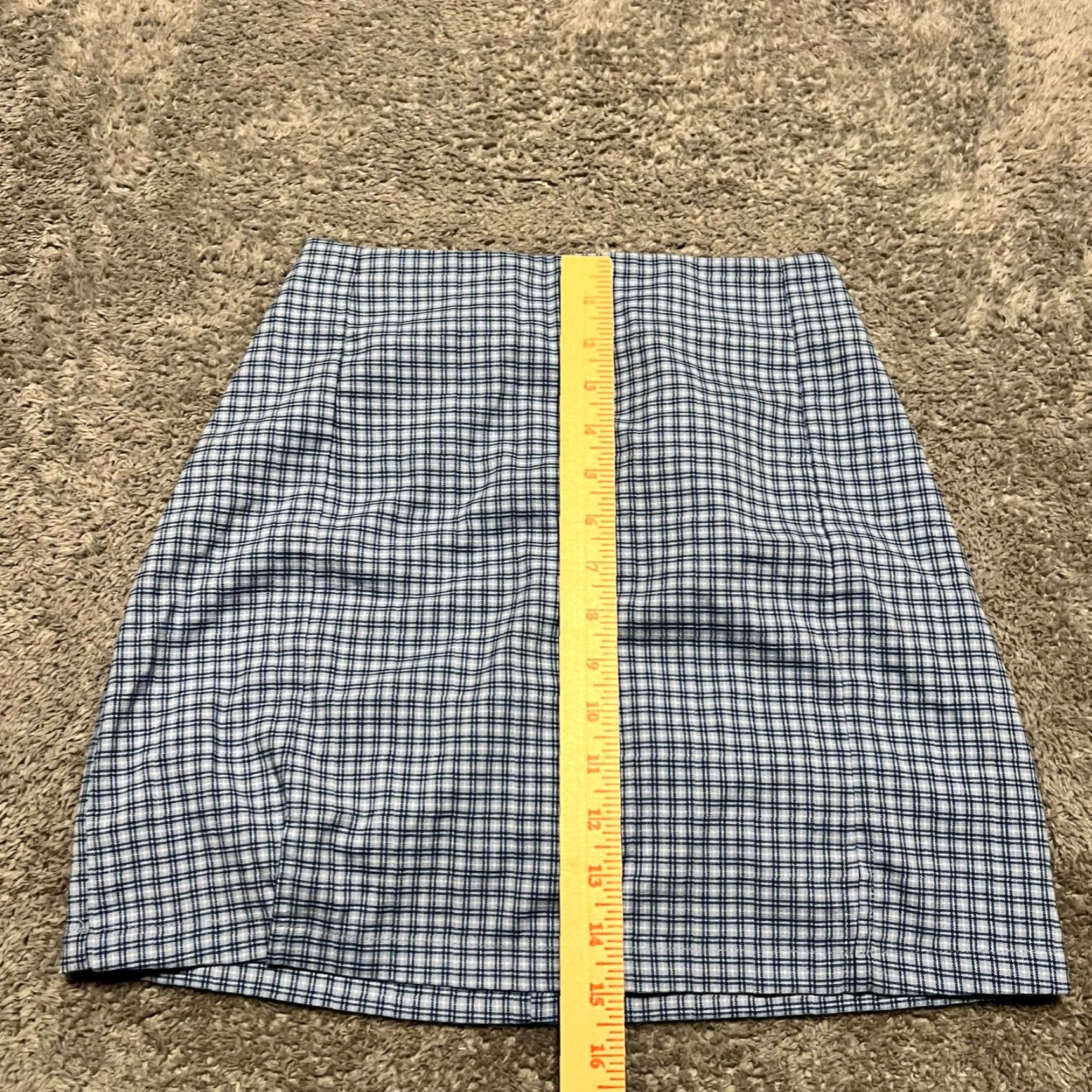 Brandy Melville Brandy Melville Skirt Women One Size Mini Blue Plaid John Galt Size 42" / US 20 - 8 Thumbnail