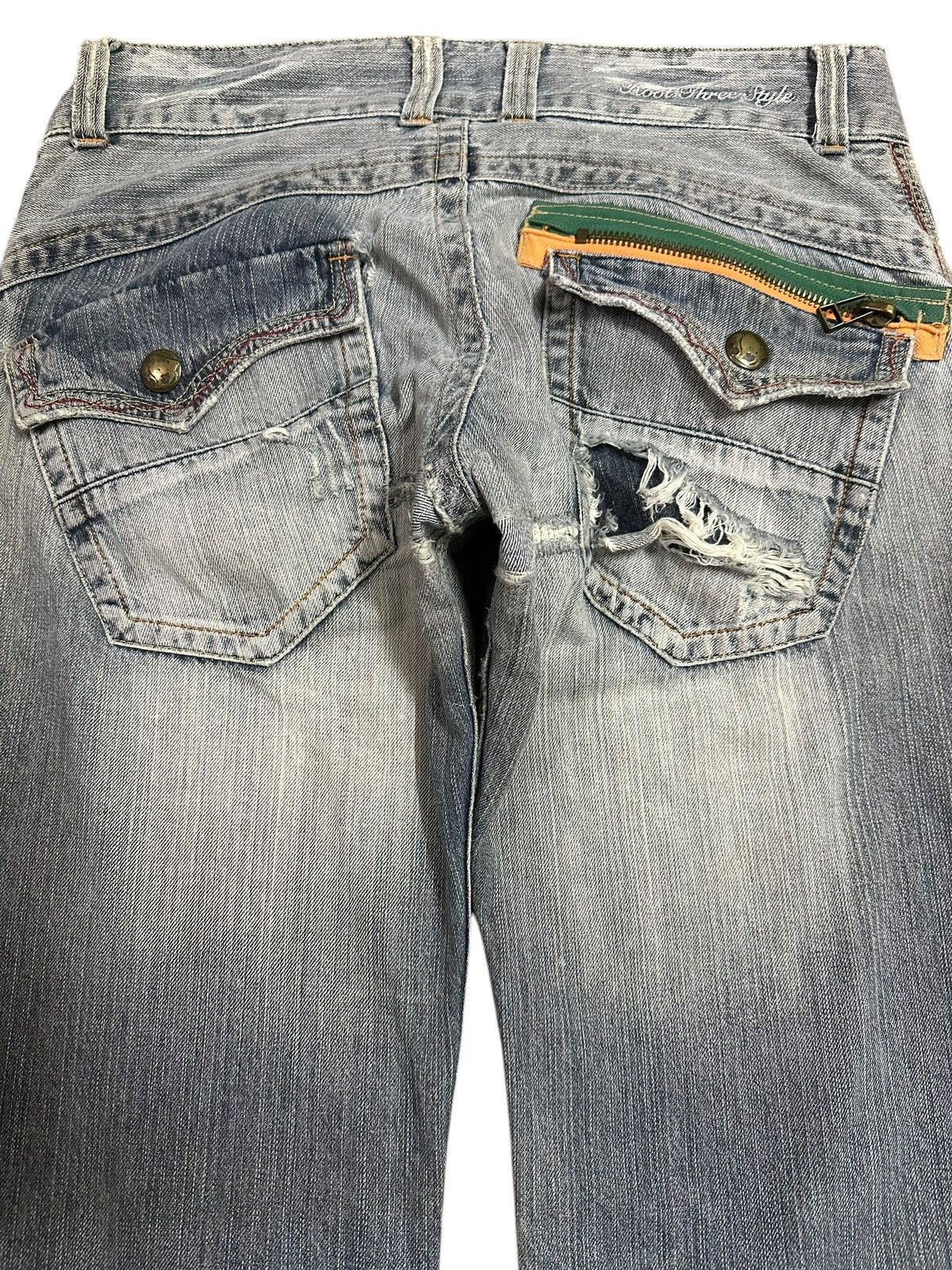 Evisu Vintage Japanese Brand Blue Faded Wash Style Baggy Jeans Size US 33 - 5 Thumbnail