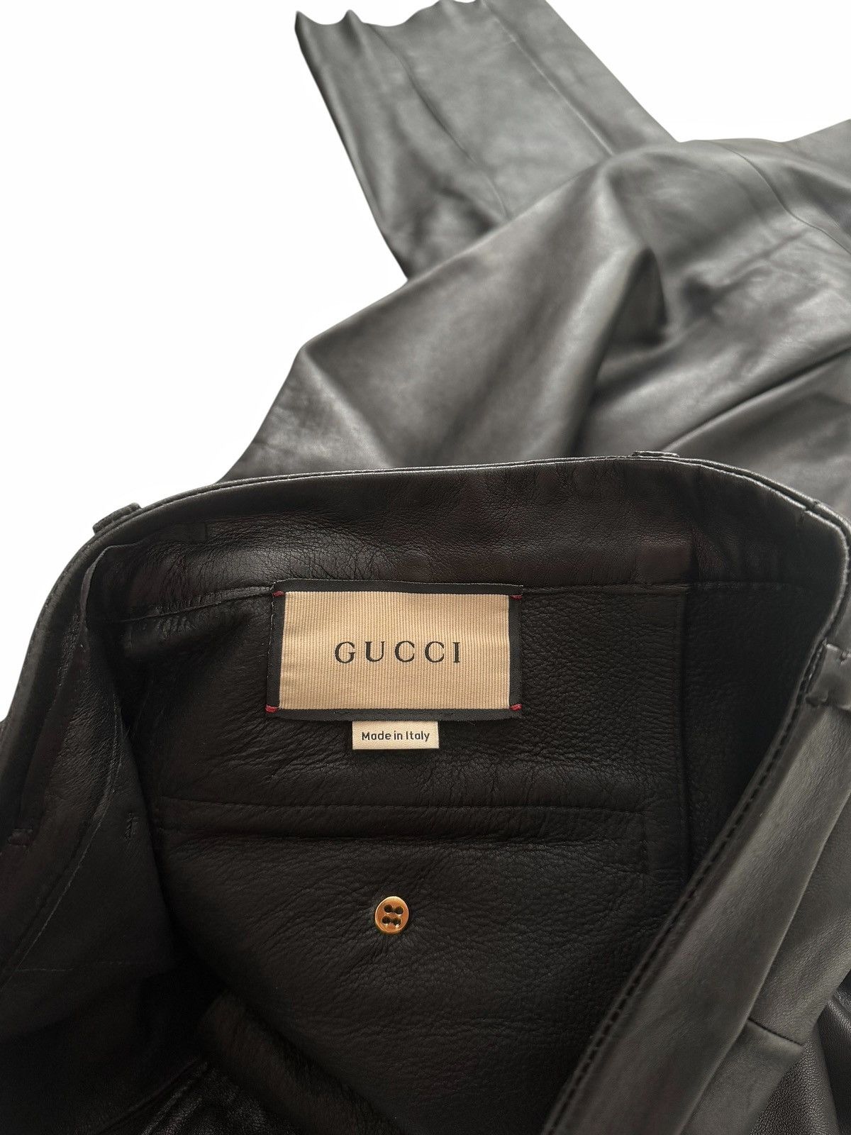 Gucci Lambskin Pleated Leather Trousee Pants Size US 32 / EU 48 - 8 Thumbnail