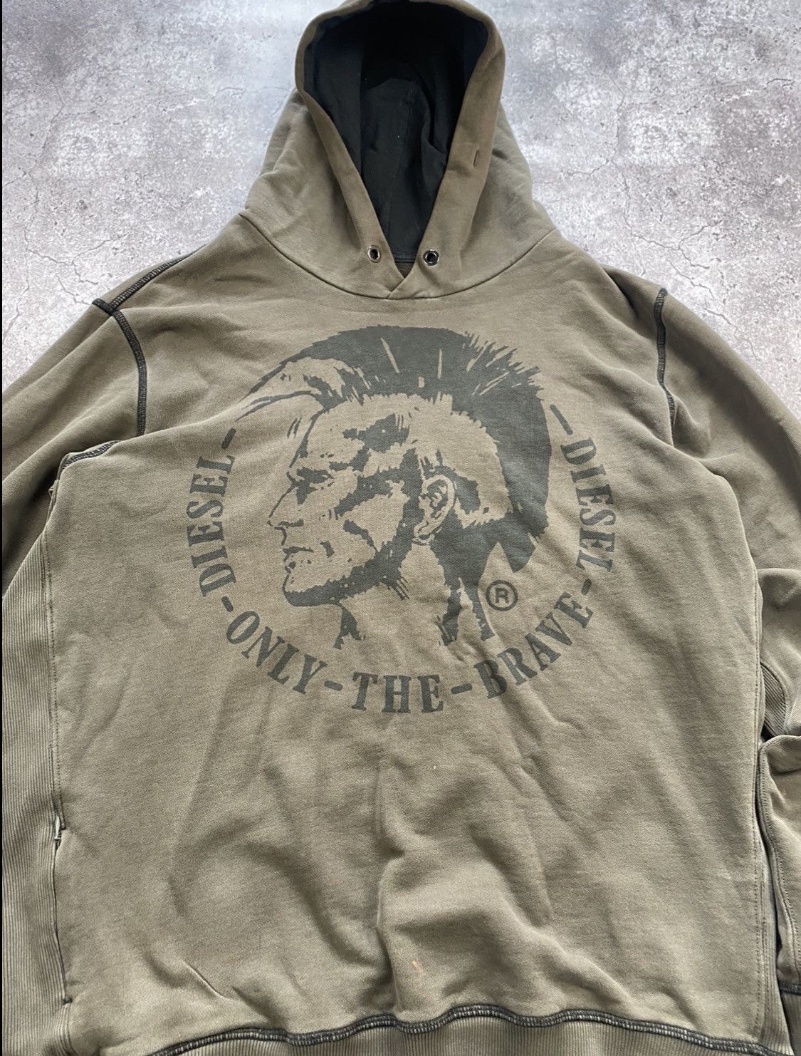 Diesel Vintage Punk Fit Archival Avant Garde Diesel Big Logo Hoodie Size US XL / EU 56 / 4 - 3 Thumbnail