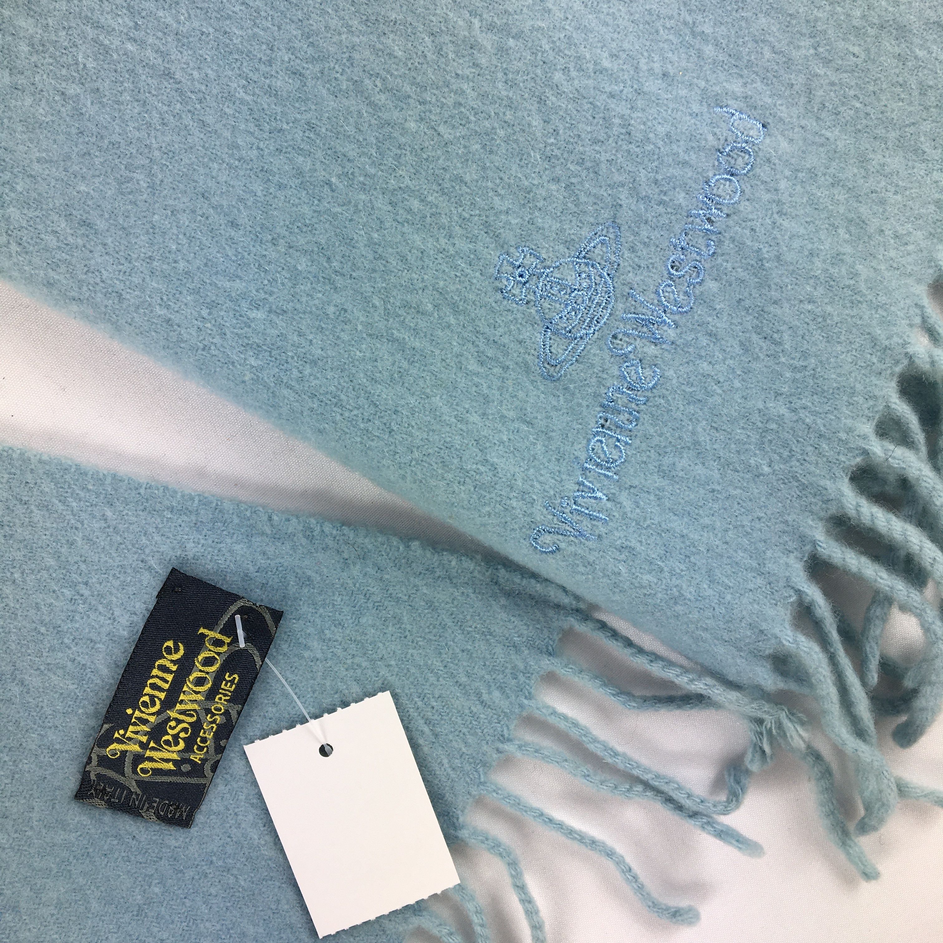 Japanese Brand Vintage Vivienne Westwood Scarf Muffler Orbs Wool Scarves. Size ONE SIZE - 4 Thumbnail