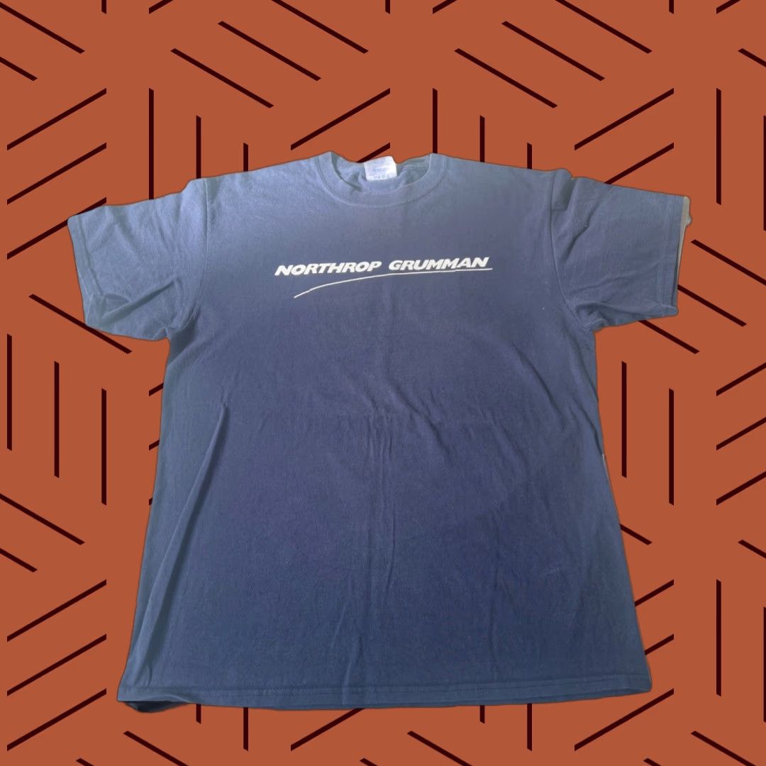 Logo 7 Northrop Grumman Underlined Logo Employee Issued Shirt Blue Medium Unisex Adults Short Sleeve Crew Neck Graphic Print Space Logo Port & Co Size US M / EU 48-50 / 2 - 1 Thumbnail