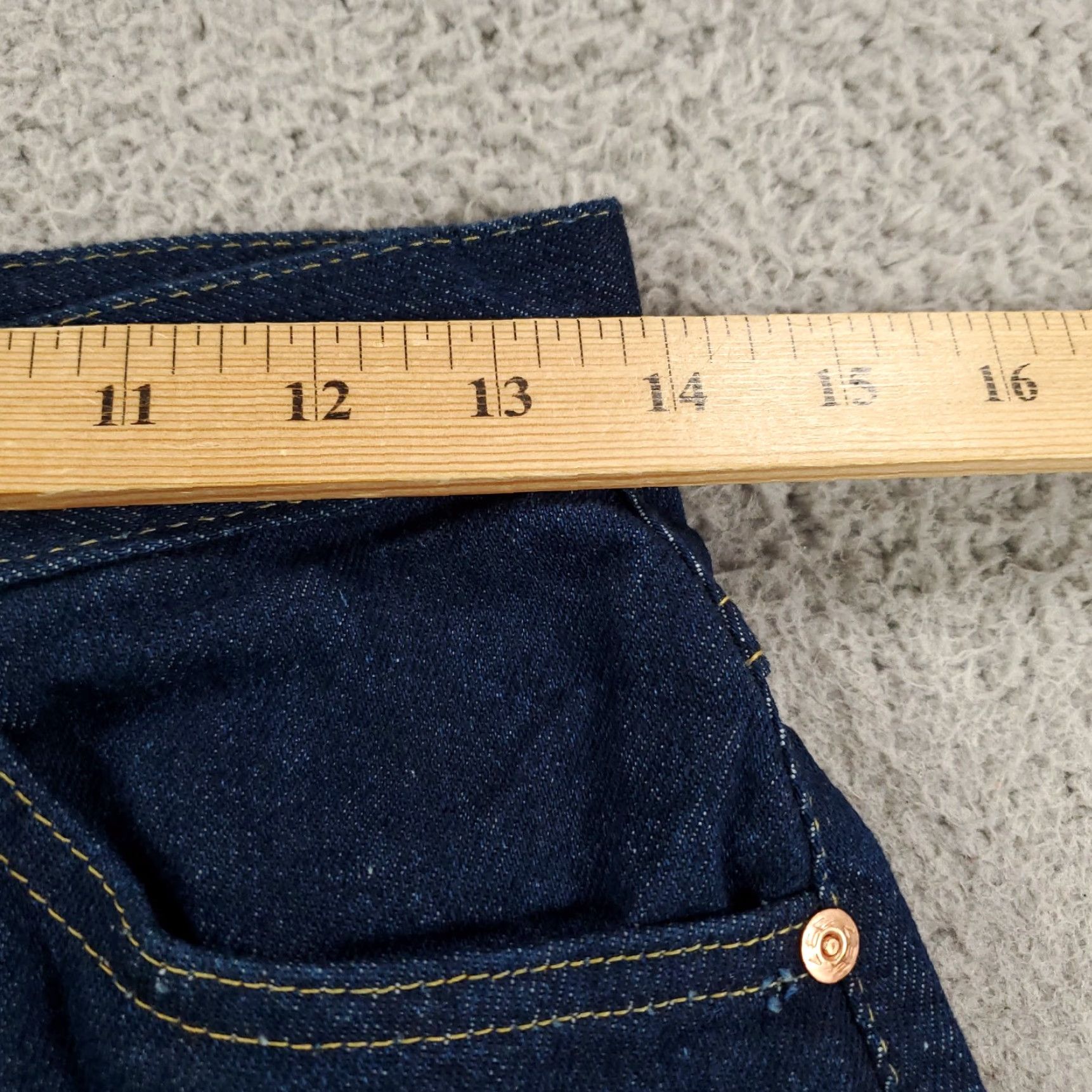 Lee VINTAGE Lee Jeans Womens Juniors 11 Blue High Rise Straight Denim 80s 90s Retro Classic Size 32" / US 10 / IT 46 - 7 Thumbnail