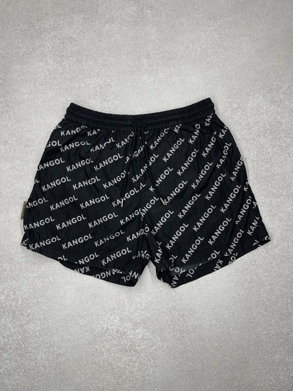 Kangol Kangol Monogram Logo Swim Shorts Black Nylon Size US 34 / EU 50 - 2 Thumbnail