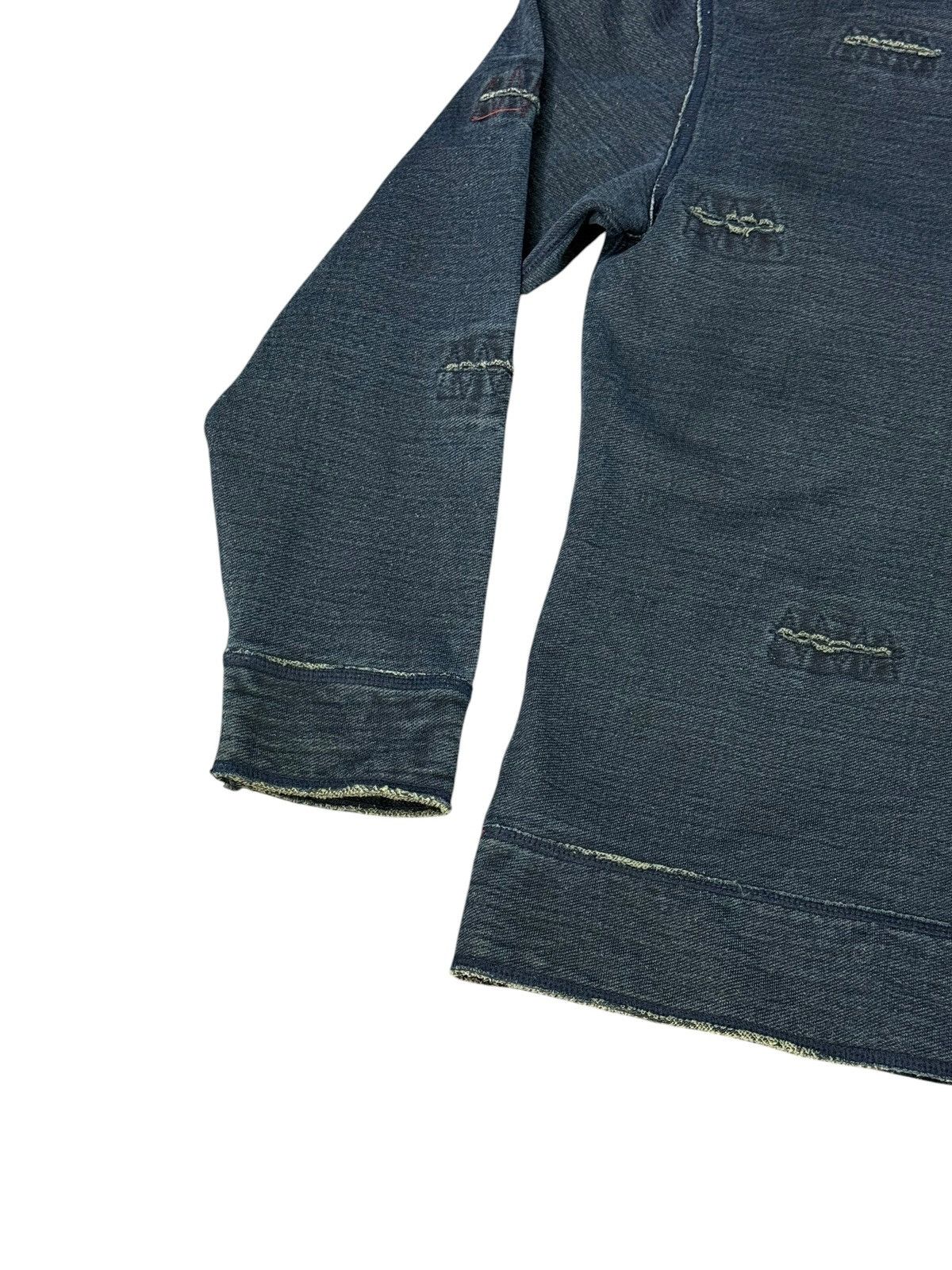 Japanese Brand Indigo Blue Eternal Denim Like Boro Sweater visvim 7🟩3 Size US M / EU 48-50 / 2 - 2 Thumbnail