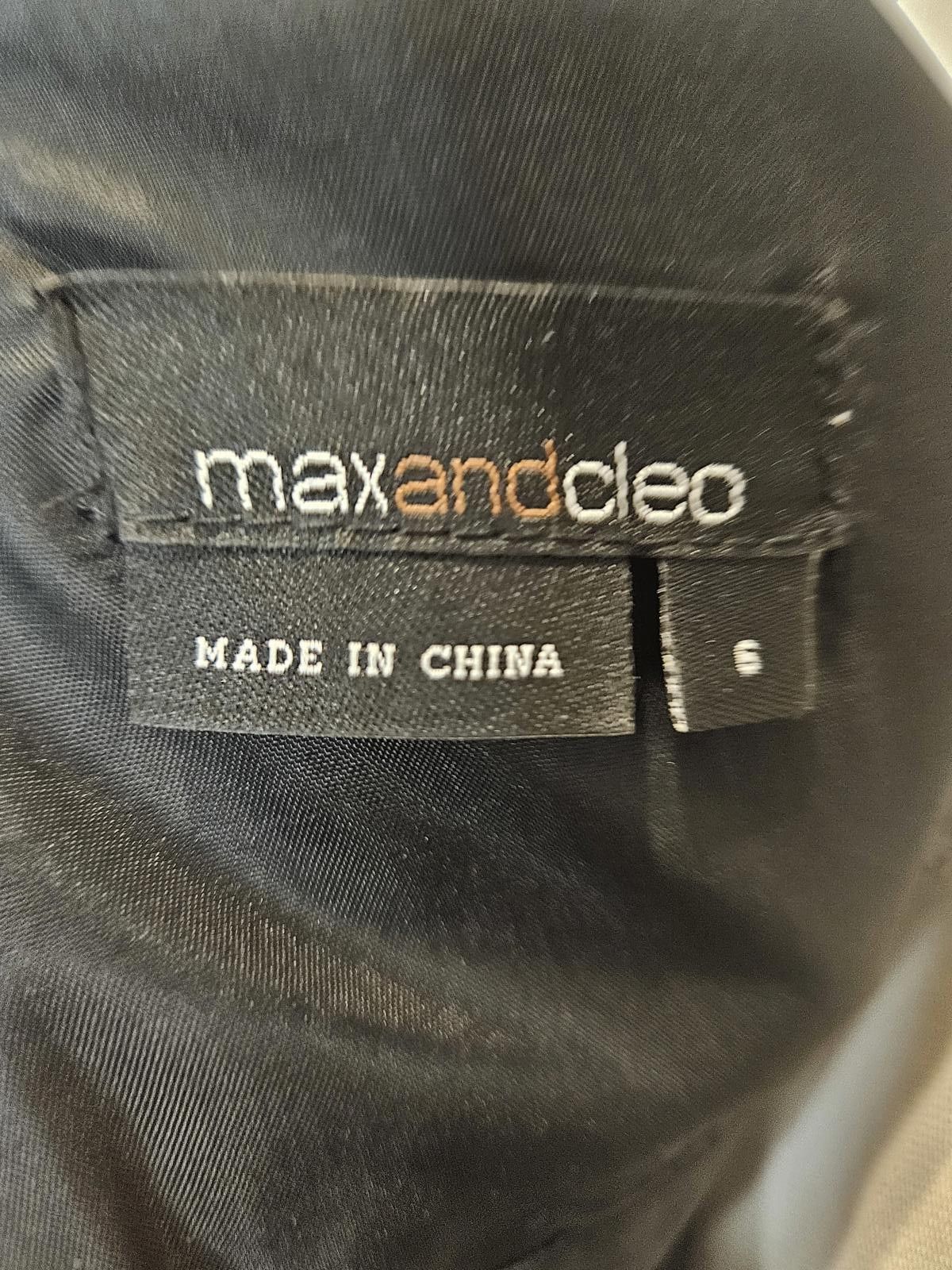 Designer maxandcleo Elegant Black Satin Dress #H48 Size M / US 6-8 / IT 42-44 - 5 Thumbnail