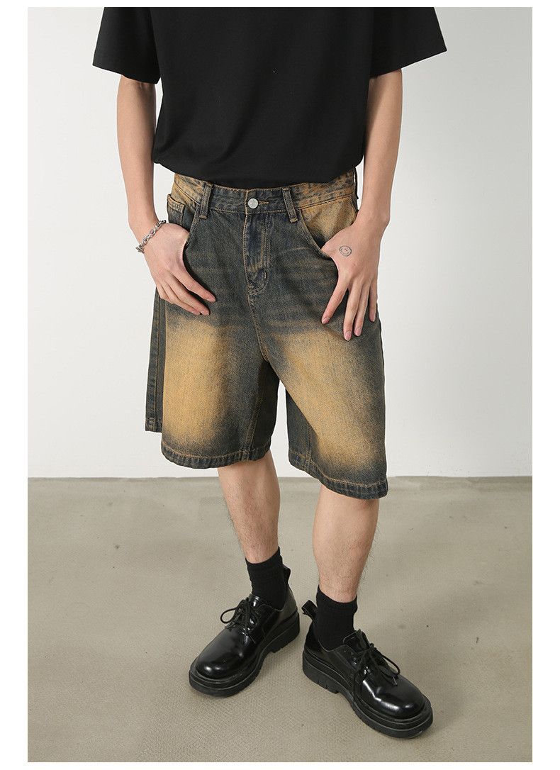 Japanese Brand × Vintage Men's trendy loose distressed casual denim shorts Size US 32 / EU 48 - 2 Thumbnail