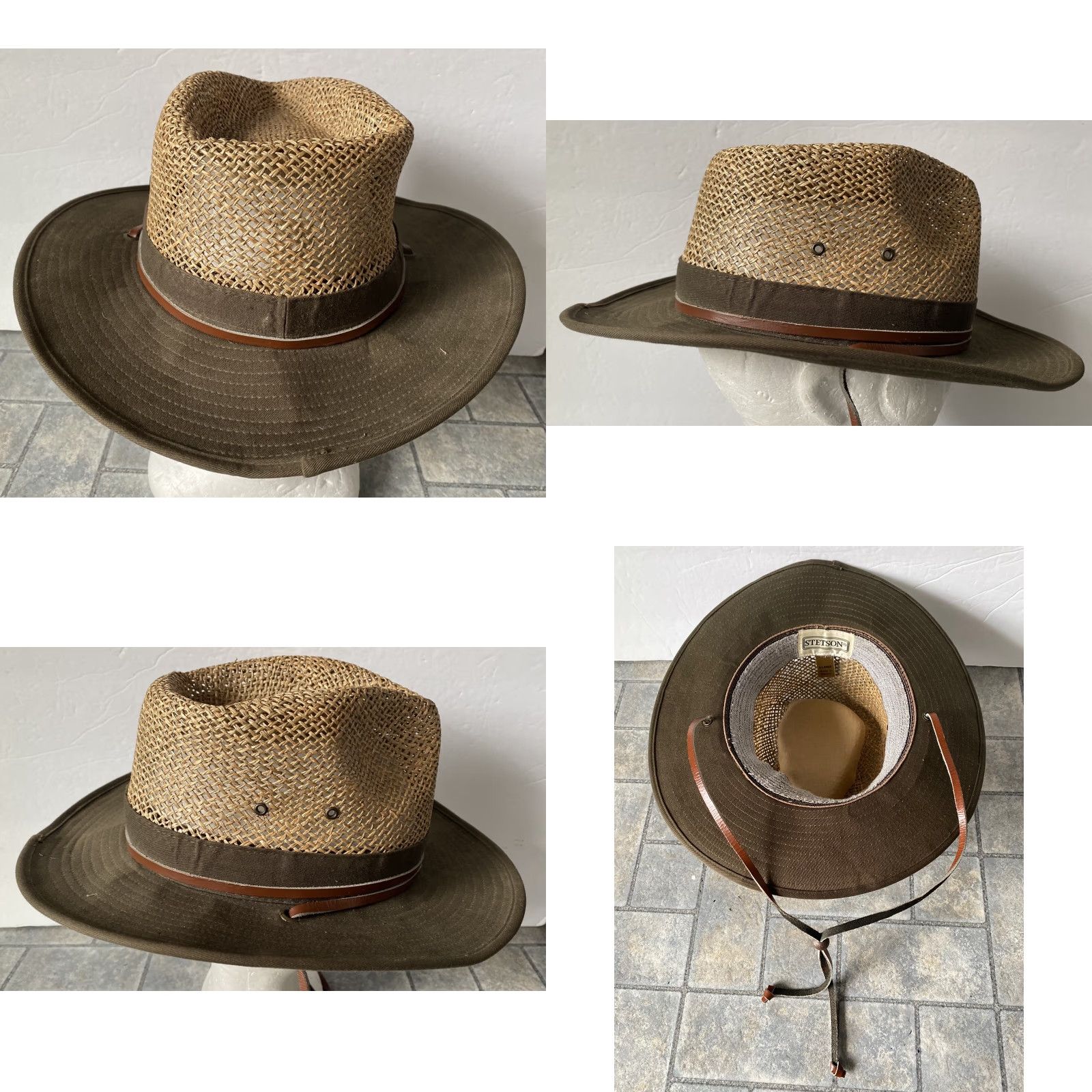 Stetson Stetson Hat XL X-Large Men Multicolor Cotton Straw Size ONE SIZE - 8 Thumbnail