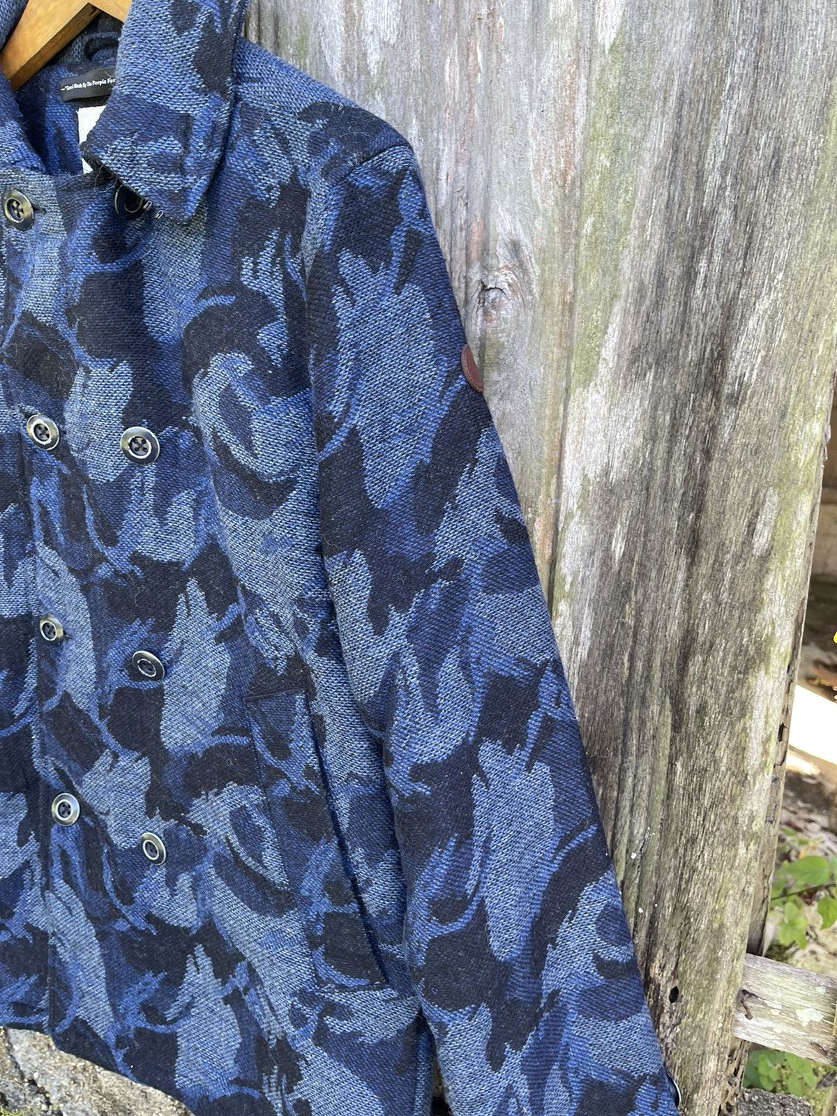 Marshall Artist Marshall Artist Camo Jacquard Peacoat - Rare UK Designer Size US S / EU 44-46 / 1 - 8 Thumbnail
