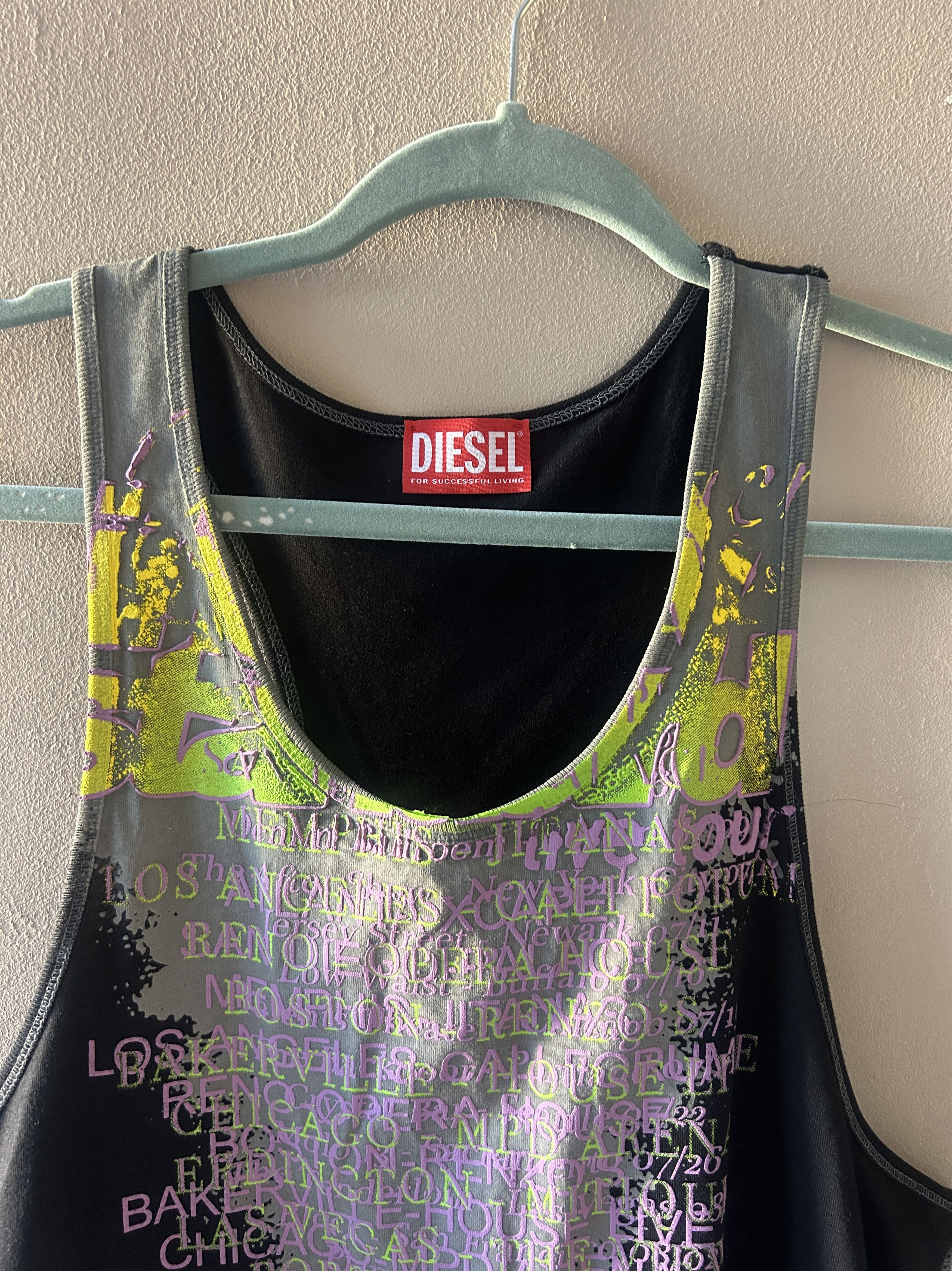 Diesel T-SHAN, Unisex's Tank top with lyrics print in Grey Size US S / EU 44-46 / 1 - 2 Thumbnail