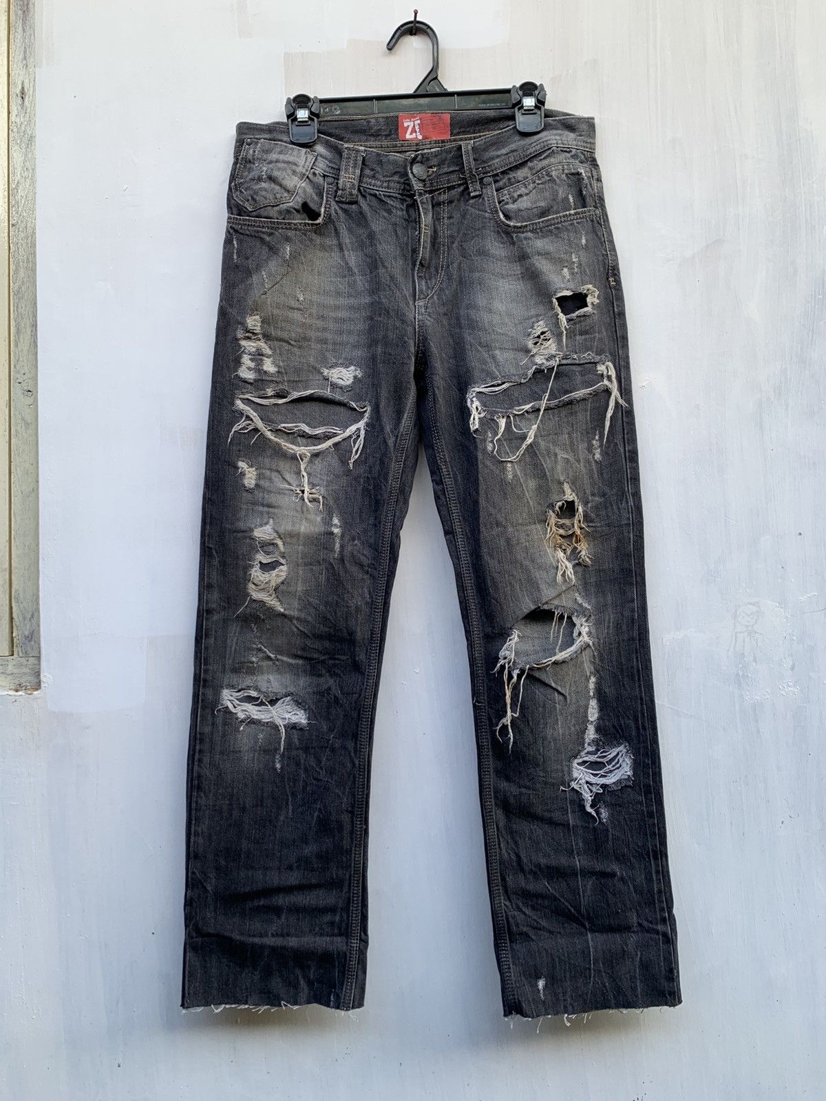 Zara ripped distressed jeans