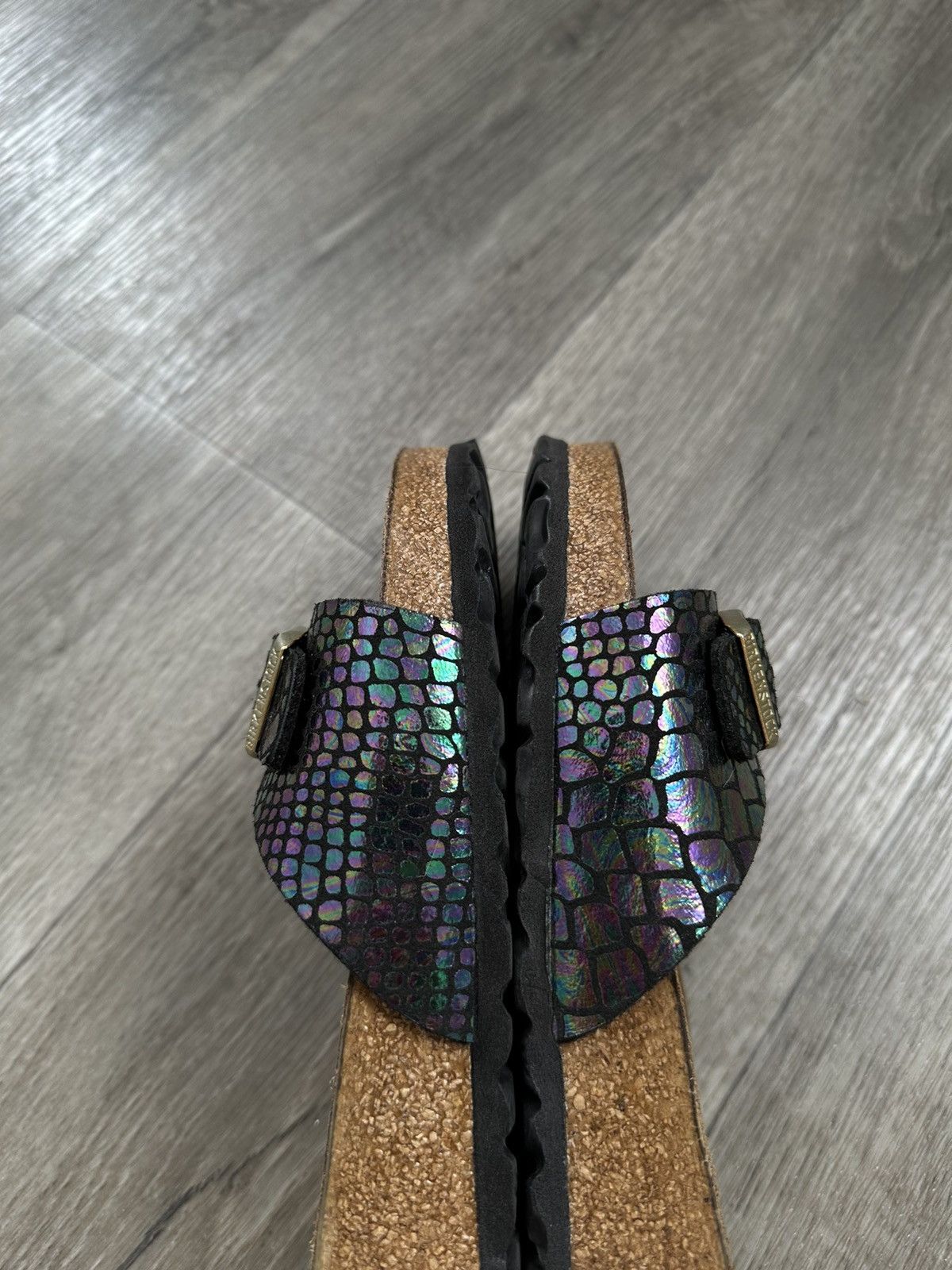 Birkenstock × Vintage 🫧Birkenstock Vintage Patent Leather Buckle Sandals Size US 8 / IT 38 - 12 Thumbnail