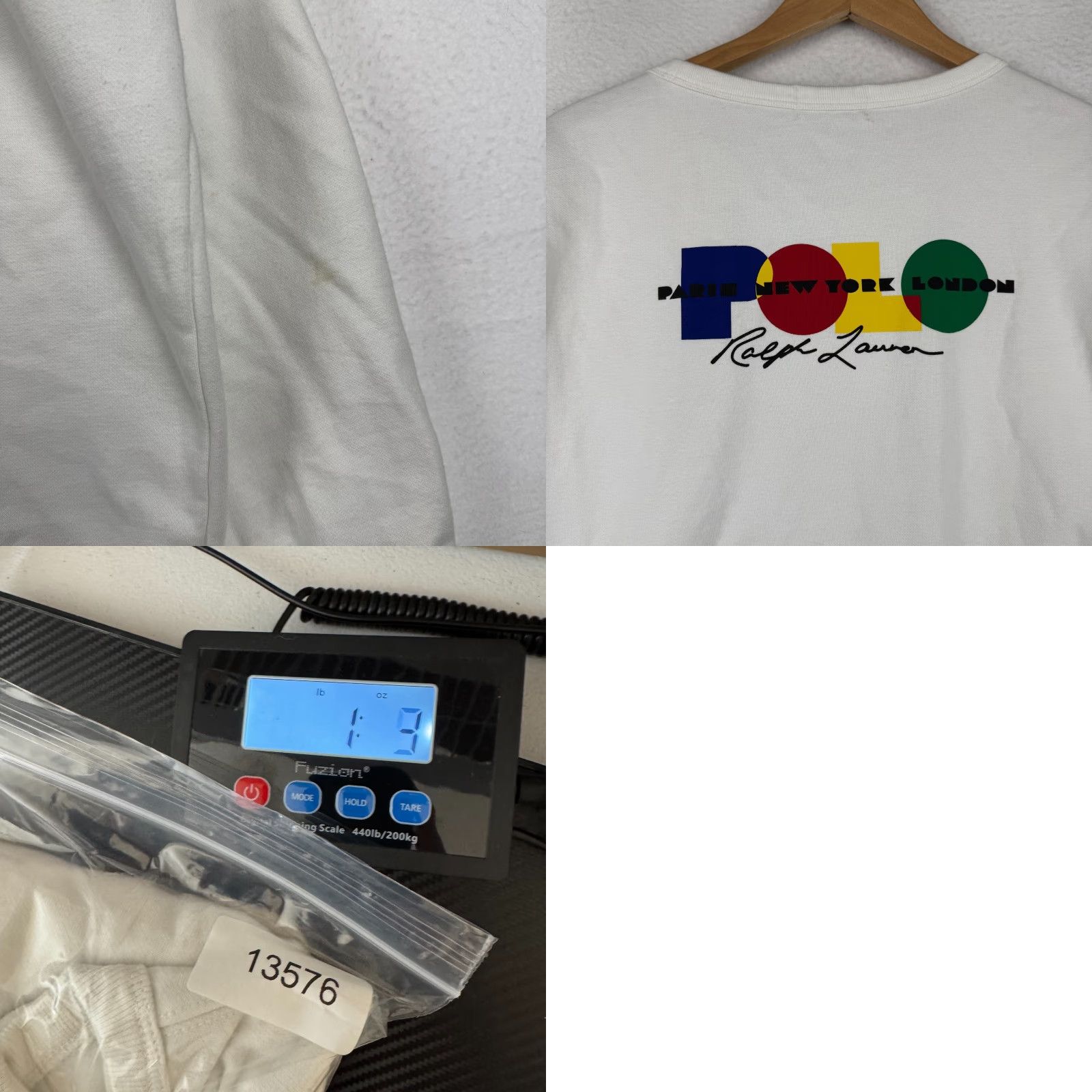 Polo Ralph Lauren Polo Ralph Lauren Sweatshirt Big 3X White Paris New York London Spellout Crew Neck Knit Pullover Men Big & Tall Size US XXL / EU 58 / 5 - 8 Thumbnail