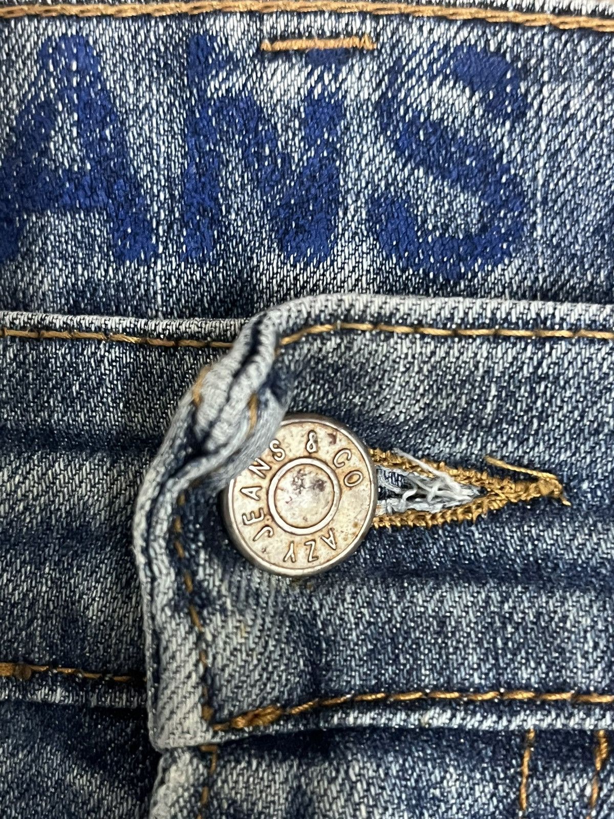 Japanese Brand Vintage AZY Jeans Distressed style jeans Size US 35 - 8 Thumbnail