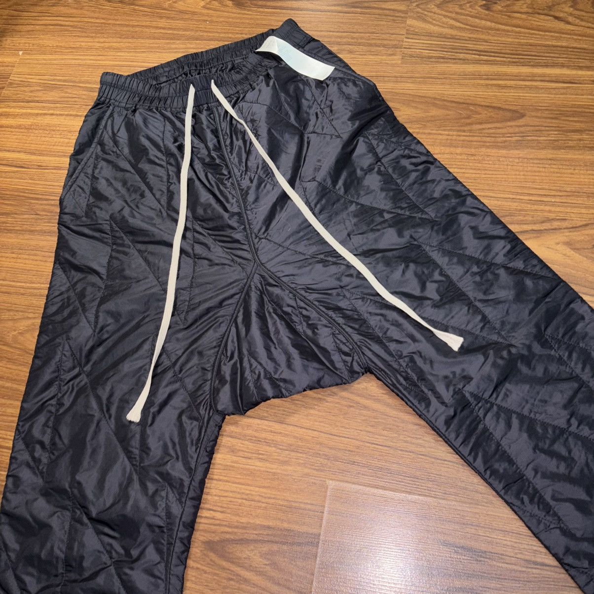 Rick Owens Drkshdw Rick Owens DRKSHDW Quilted Drawstring Track Pants Size US 30 / EU 46 - 4 Thumbnail