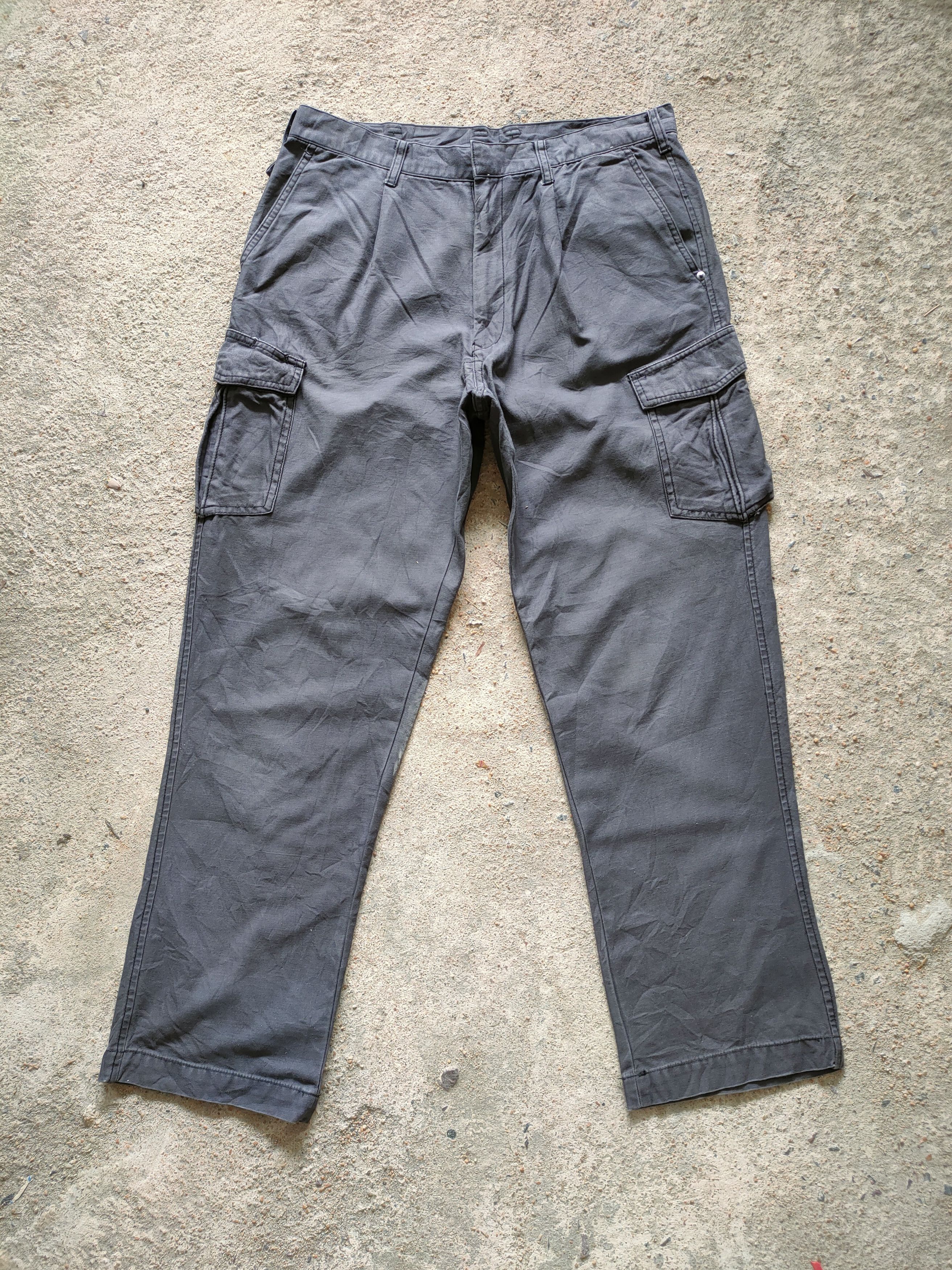 G GROUND DARK GREY CARGO PANTS