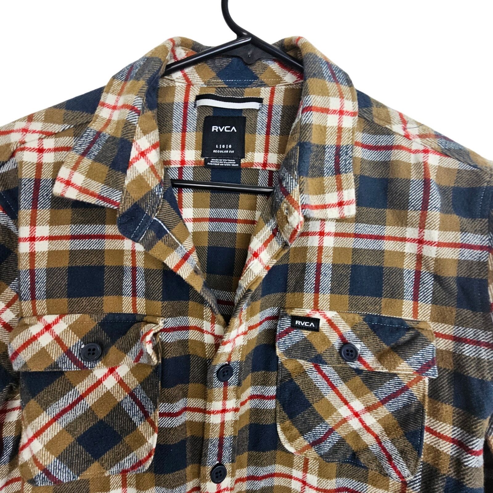 RVCA RVCA Mens Flannel Shirt Plaid Size L Gorpcore Outdoor Grunge Size US L / EU 52-54 / 3 - 2 Thumbnail