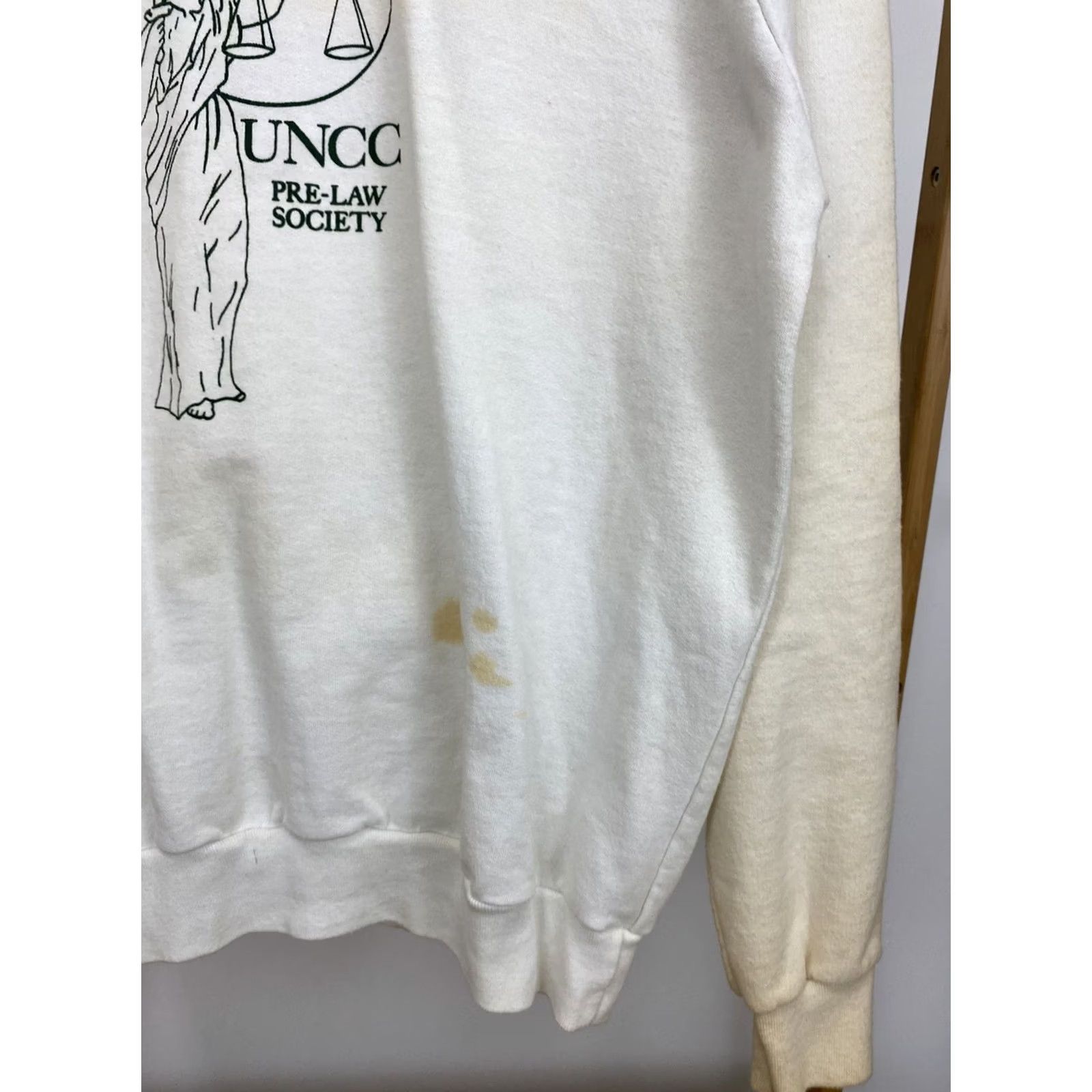 Vintage VTG 80s UNCC Charlotte 49er Pre-Law Society Raglan Crewneck Sweatshirt XL Men White/Cream Belton Crewneck Sweatshirt 80s Theme Size US XL / EU 56 / 4 - 6 Thumbnail