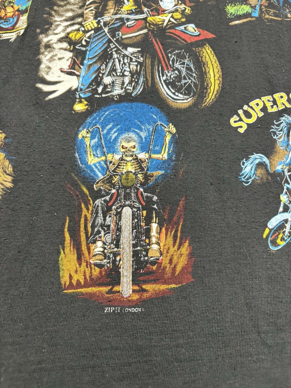 Vintage Vintage 90s Zip It Wild & Free Motorcycle 3D Horse Biker Tee Size US M / EU 48-50 / 2 - 13 Thumbnail