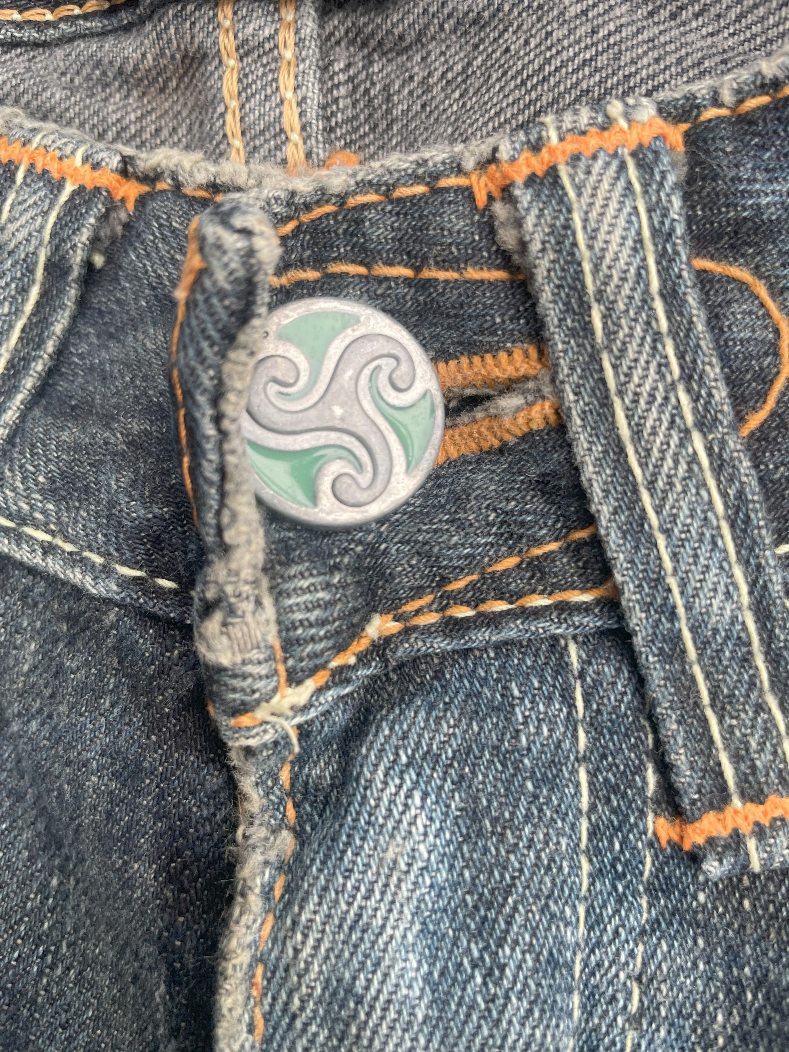 Edwin Vintage Flare Venus Jeans Distresed Denim Size 29" - 12 Thumbnail