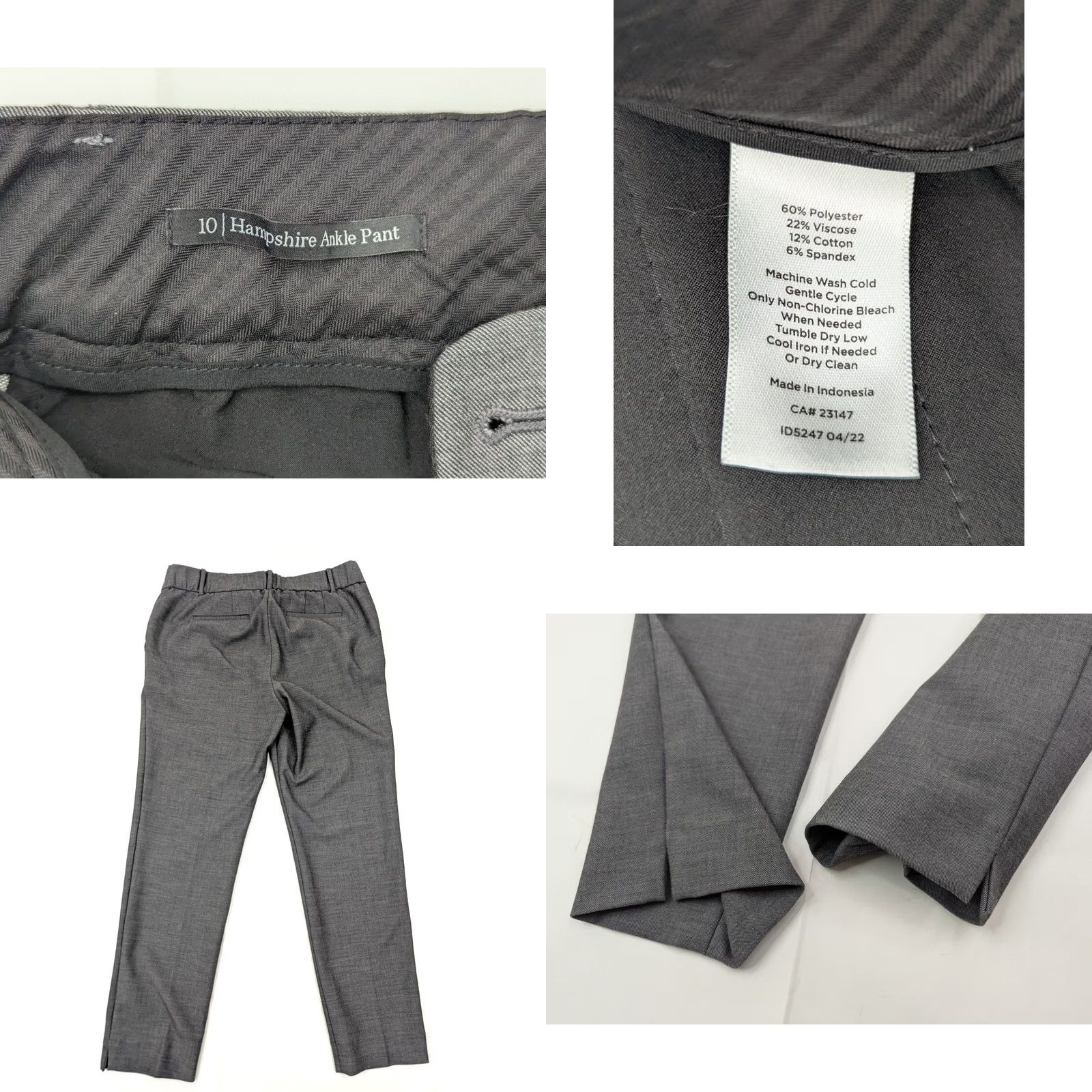 Talbots Talbots Heritage Jeans, Women 10 - 33x28.5, Gray Ankle Slim Cotton Elastane Denim Slacks EUC Size 32" / US 10 / IT 46 - 8 Thumbnail