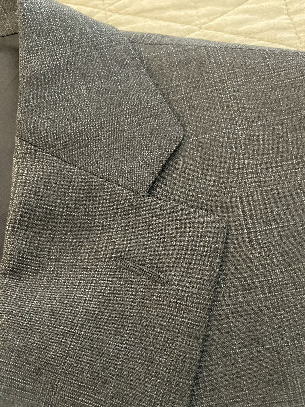 Canali Subtle Check Wool Suit Size 42L - 4 Thumbnail