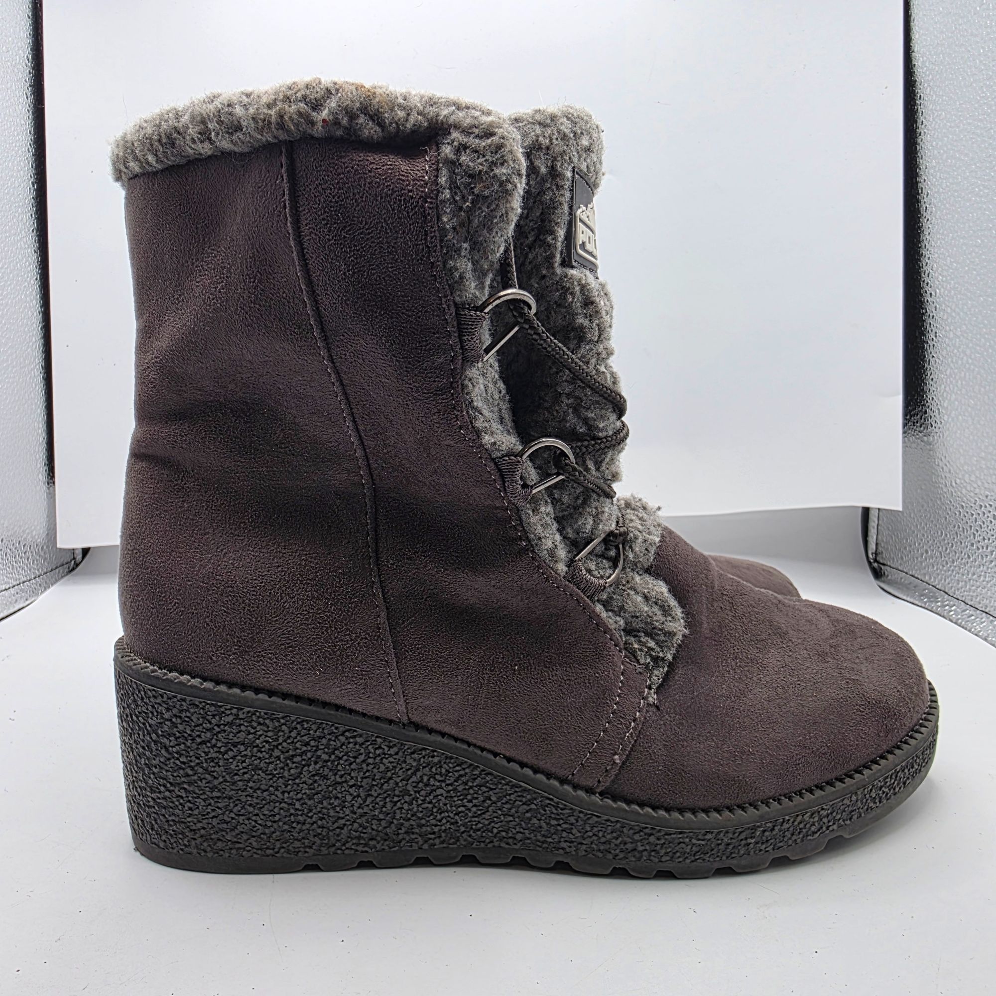 Other Polar Womens Wedge Boots Womens Size 8 Gray Brown Cozy Winte Size US 8 / IT 38 - 11 Thumbnail