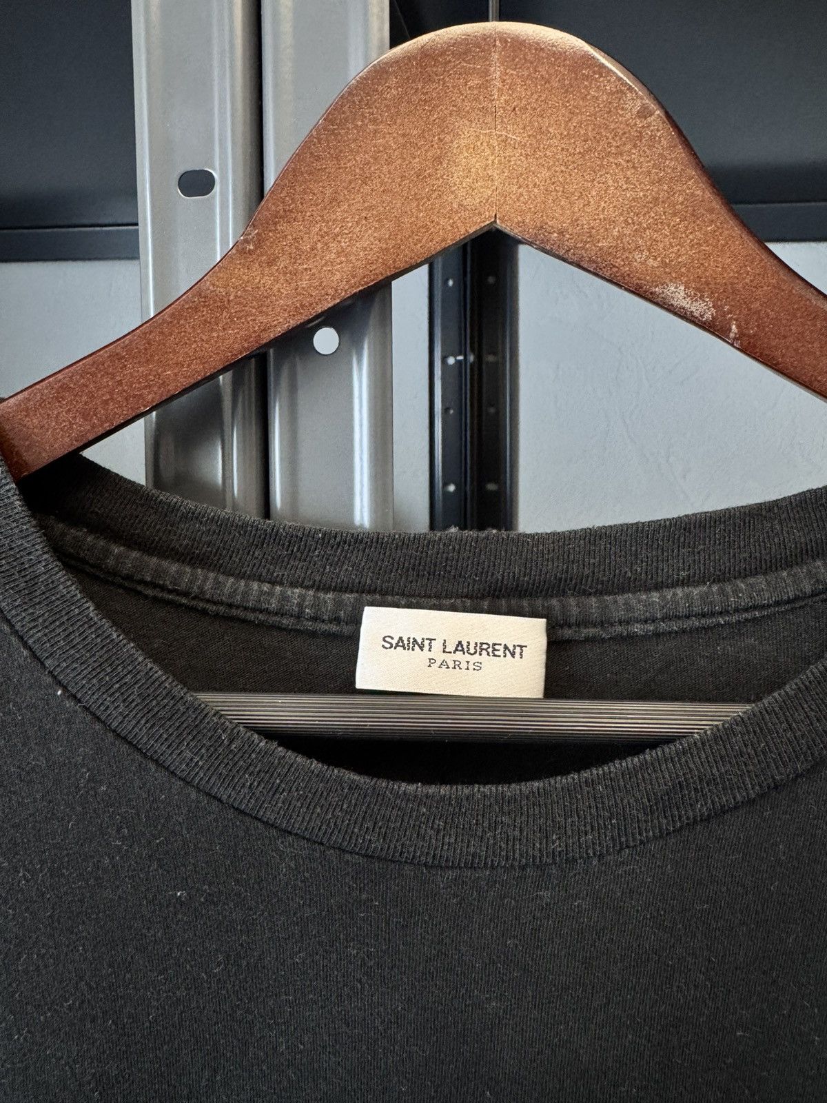 Saint Laurent Paris Saint Lauren Paris Logo T-shirt Size US L / EU 52-54 / 3 - 3 Thumbnail