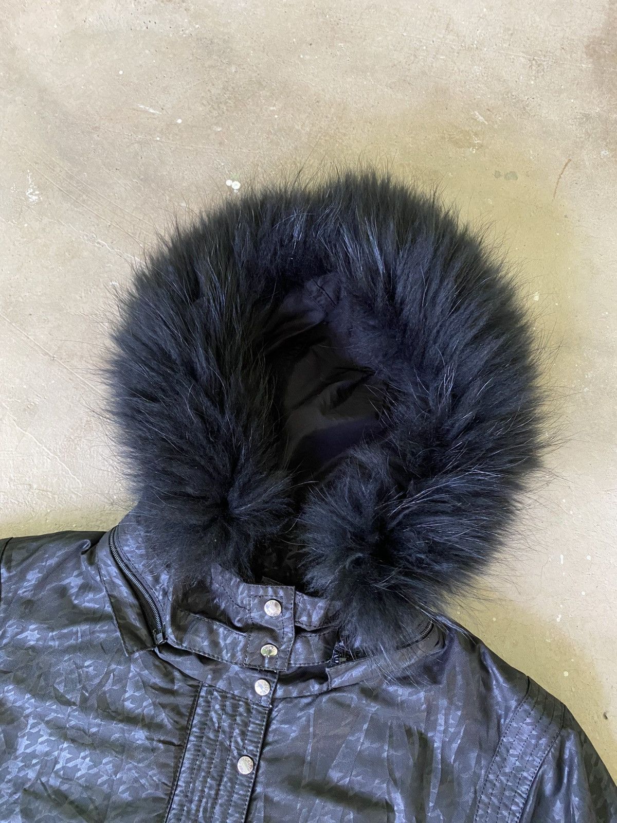 Hiroko Koshino Homme Hiroko Bis Fur Hood Houndstooth Parka Jacket Size US M / EU 48-50 / 2 - 2 Thumbnail