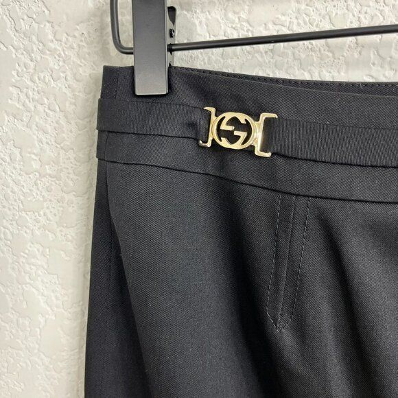 Gucci × Vintage Gucci Hardware Belted Pencil Skirt by Frida Giannini 06-09 Size 28" / US 6 / IT 42 - 3 Thumbnail