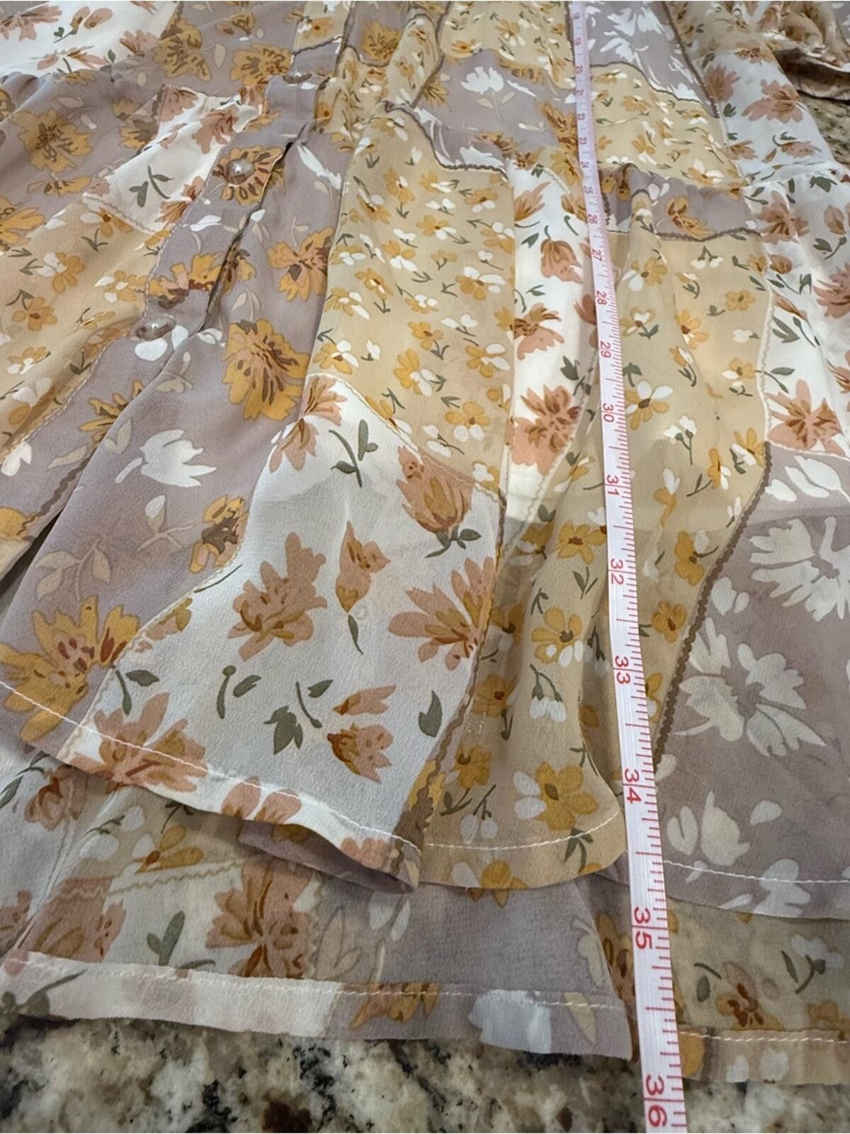 Other Paper Crane boho western midi dress floral patchwork SZ M Size M / US 6-8 / IT 42-44 - 11 Thumbnail