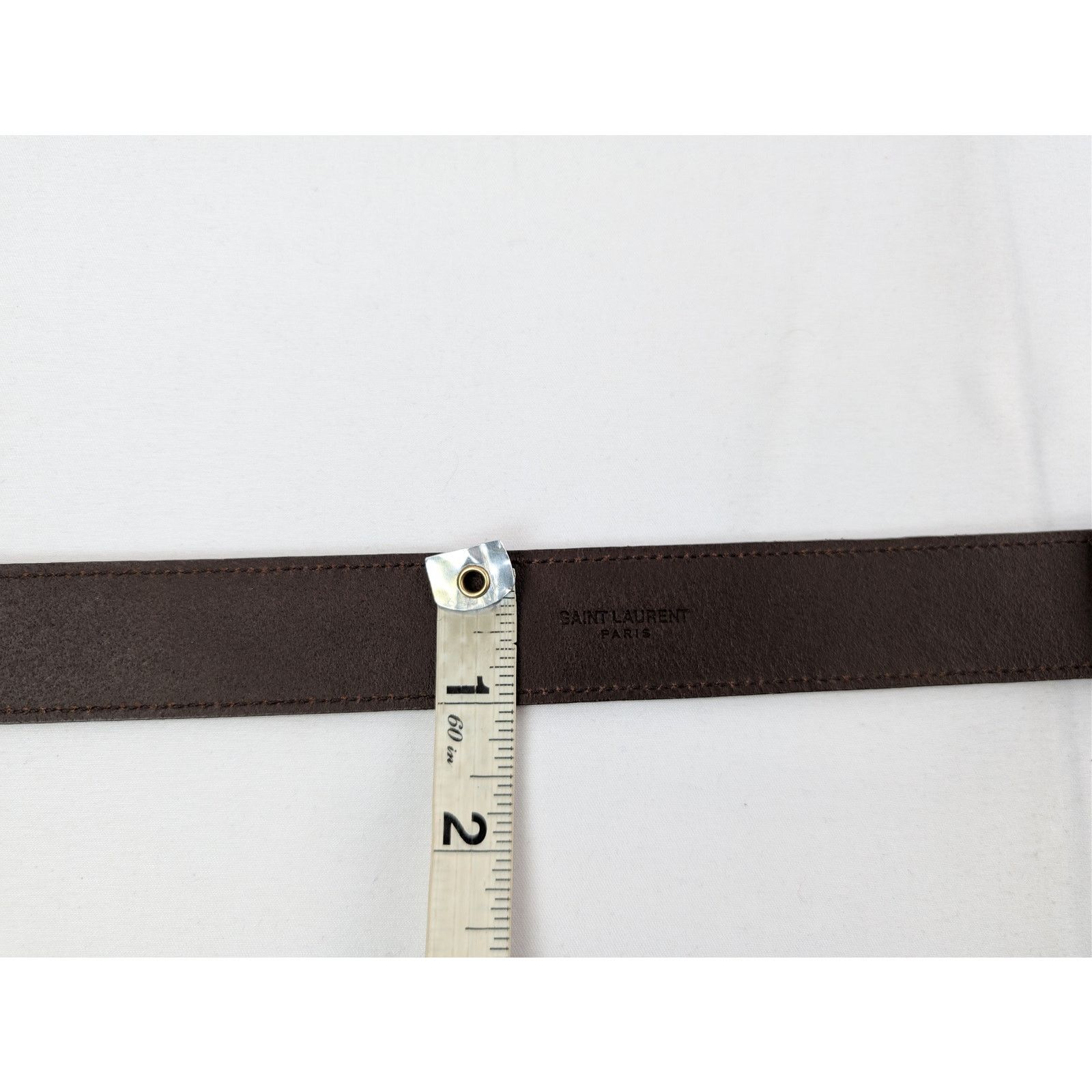 Saint Laurent Paris o1rshd1 Size: 85 / YSL Cintura Vegetal Icard Aged Belt Brown Size 34 - 14 Thumbnail