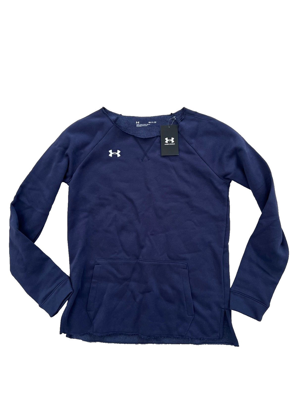 Under Armour Under Armour 1305784 Hustle Fleece Sweatshirt Navy ( S ) Size S / US 4 / IT 40 - 2 Thumbnail
