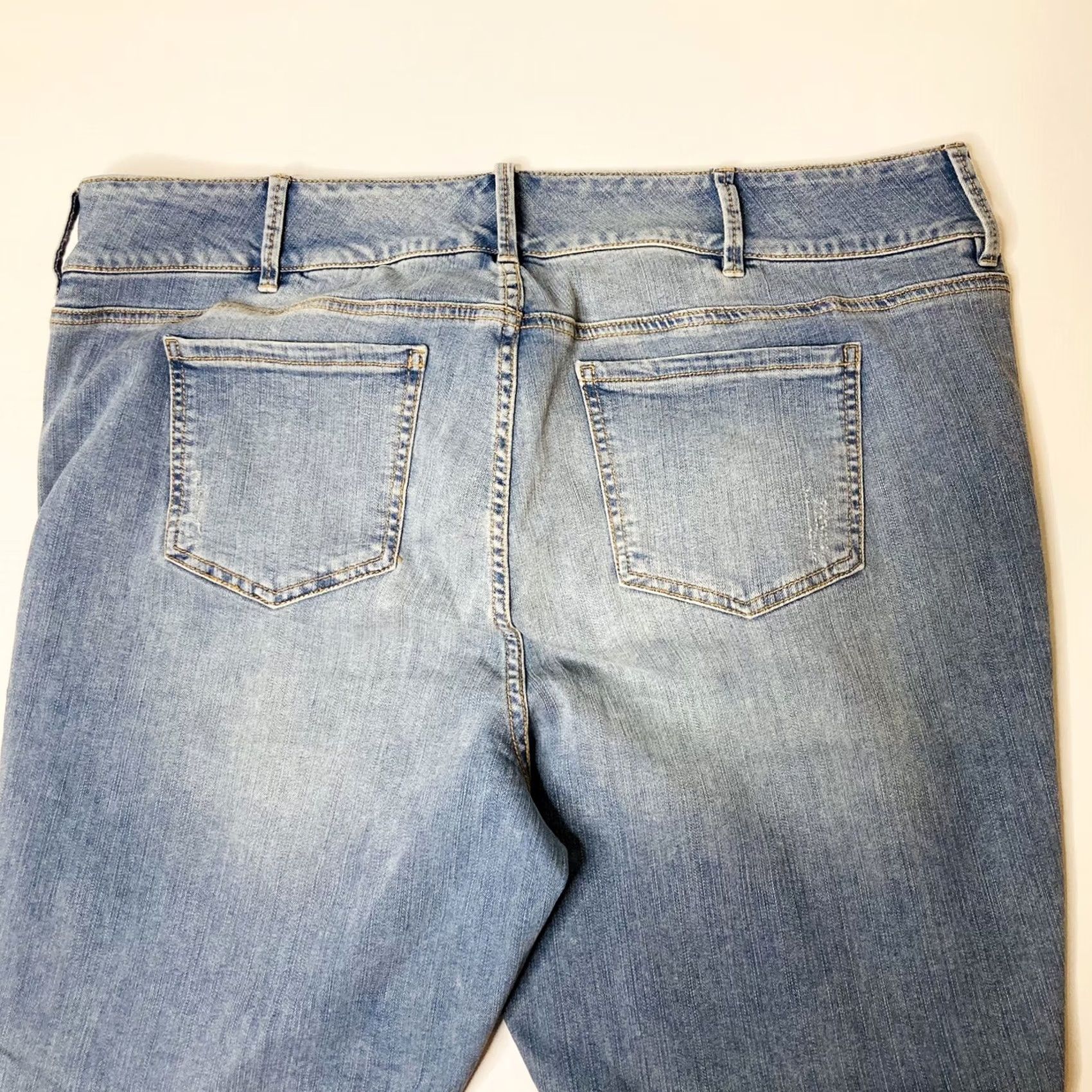 Torrid Torrid Premium Destroyed Jegging Jeans Light Wash Blue Denim Size 24 R Size 42" / US 20 - 3 Thumbnail