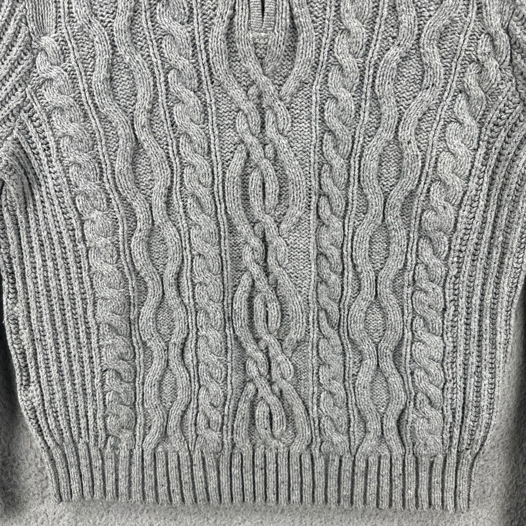 Vintage VINTAGE L.L. Bean Mens Sweater Knit 1/4 Zip Chunky Gray Large EUC Pullover Y2K Mens Size US L / EU 52-54 / 3 - 4 Thumbnail