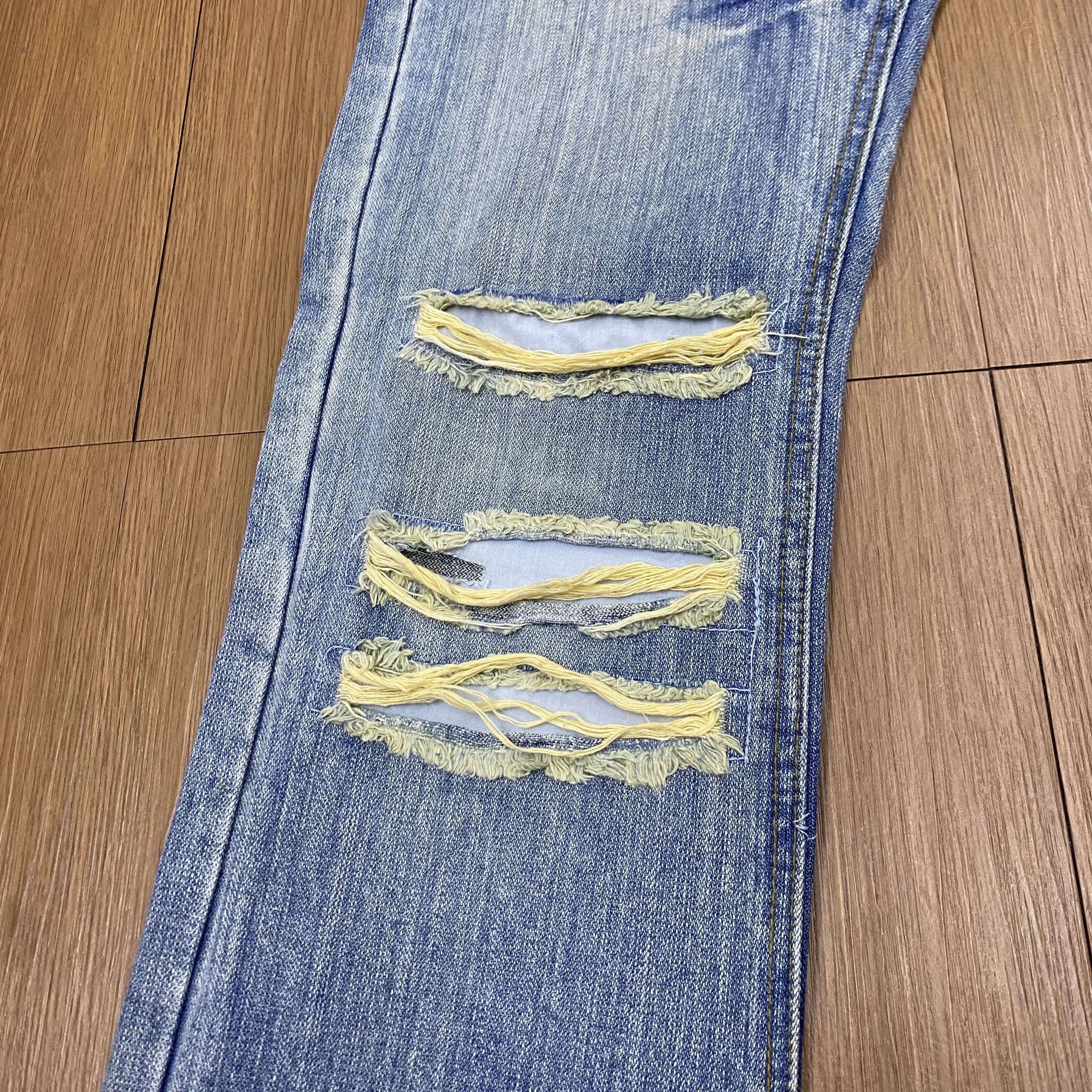 Japanese Brand × Vintage Vintage PEACE Jeans Painted Denim Distress CD151 Size US 31 - 8 Thumbnail