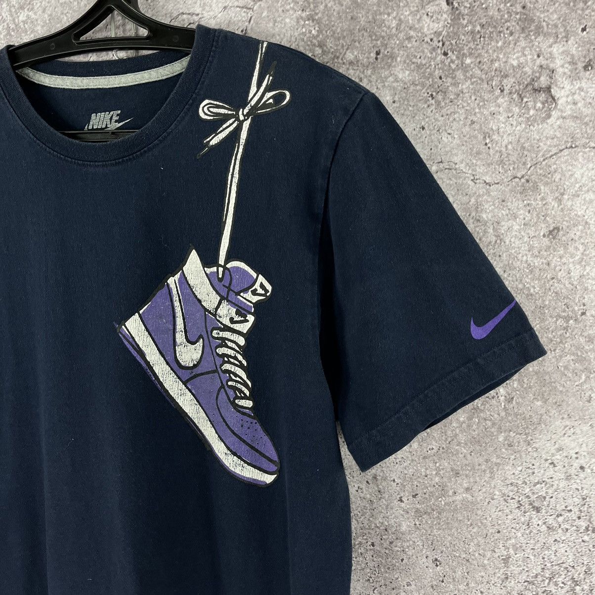 Nike × Vintage Vintage Nike T-Shirt High Force Logo Y2K Drill Navy Size S Size US S / EU 44-46 / 1 - 3 Thumbnail