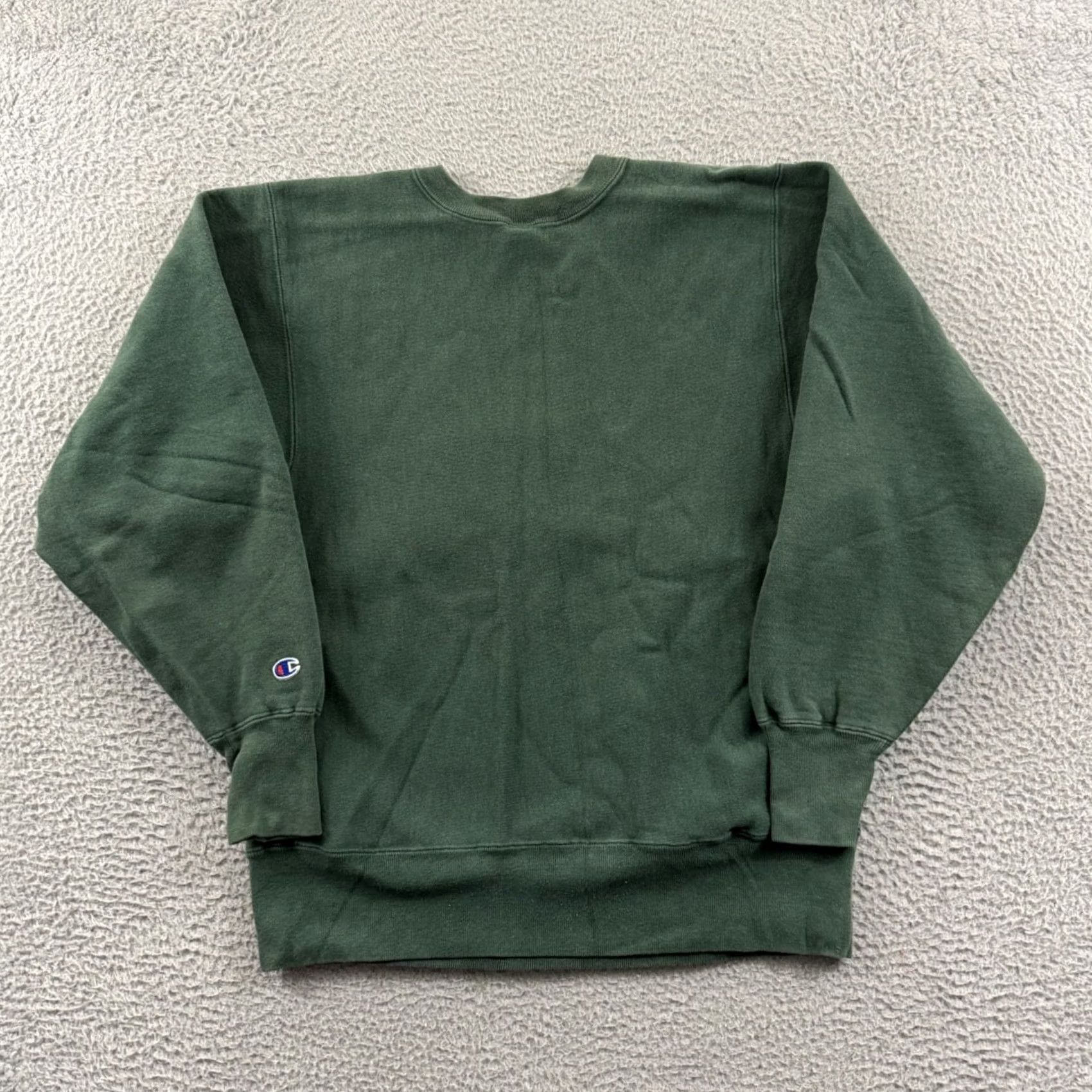 Champion VINTAGE Champion Reverse Weave Sweatshirt Mens Large Green Blank Pullover Sweatshirt Size US L / EU 52-54 / 3 - 7 Thumbnail