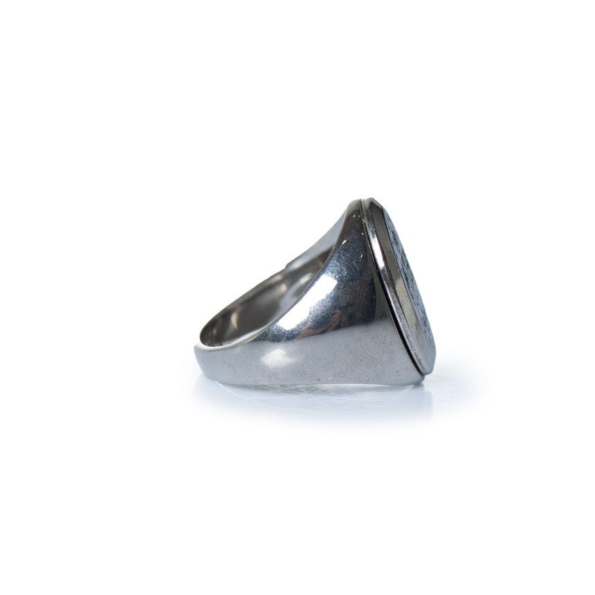 Alexander McQueen Alexander McQueen, Coat of arms ring in silvery Size ONE SIZE - 3 Thumbnail