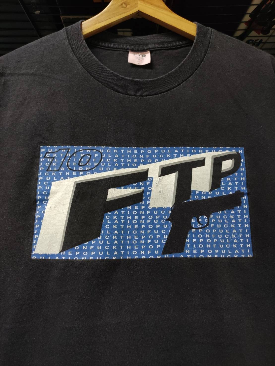 Fuck The Population × G59 Records Fuck The Population " Wordsearch&Gun " T-Shirt Size US XL / EU 56 / 4 - 1 Thumbnail