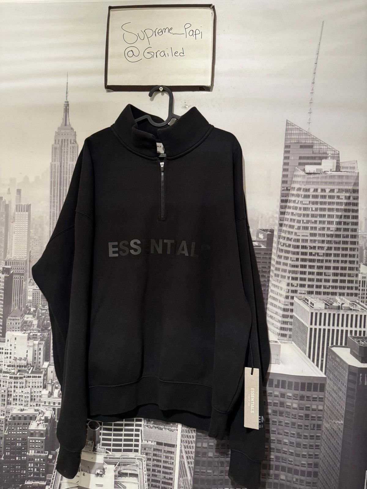 Fear of God Fear of God Essentials Half-Zip Pullover Black SZ Small🔥 Size US S / EU 44-46 / 1 - 1 Thumbnail
