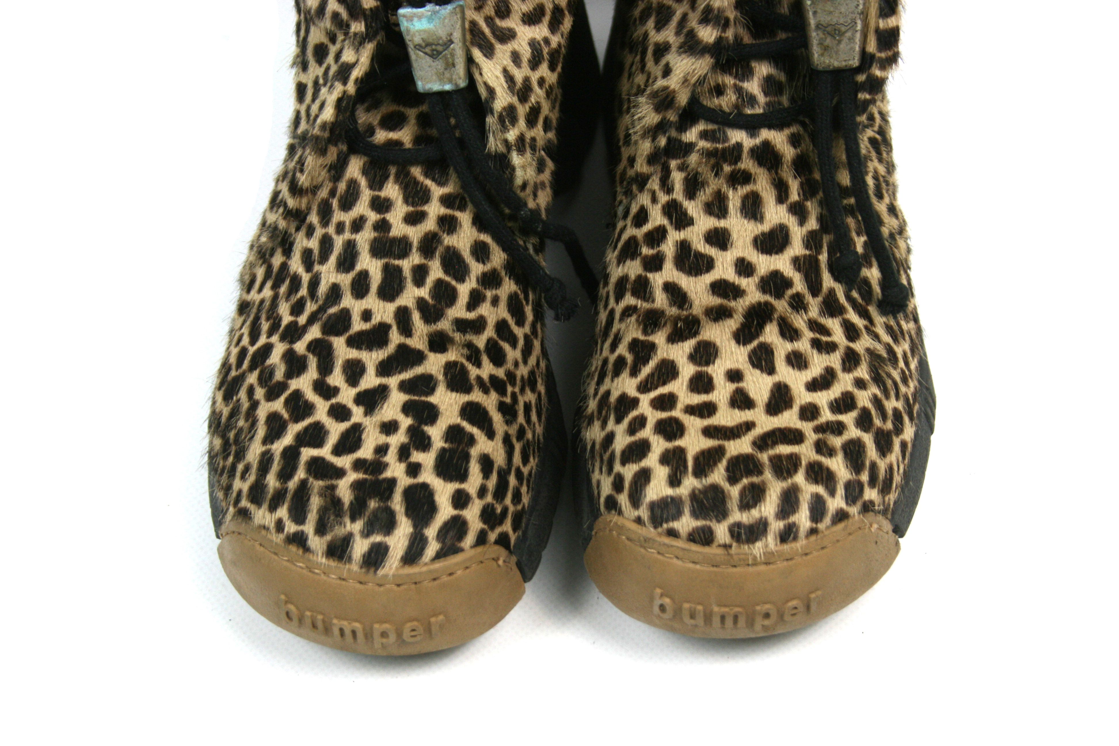 Japanese Brand Bumper Y2K Pony Hair Leopard Fur Boots Vintage Size US 10 / IT 40 - 5 Thumbnail