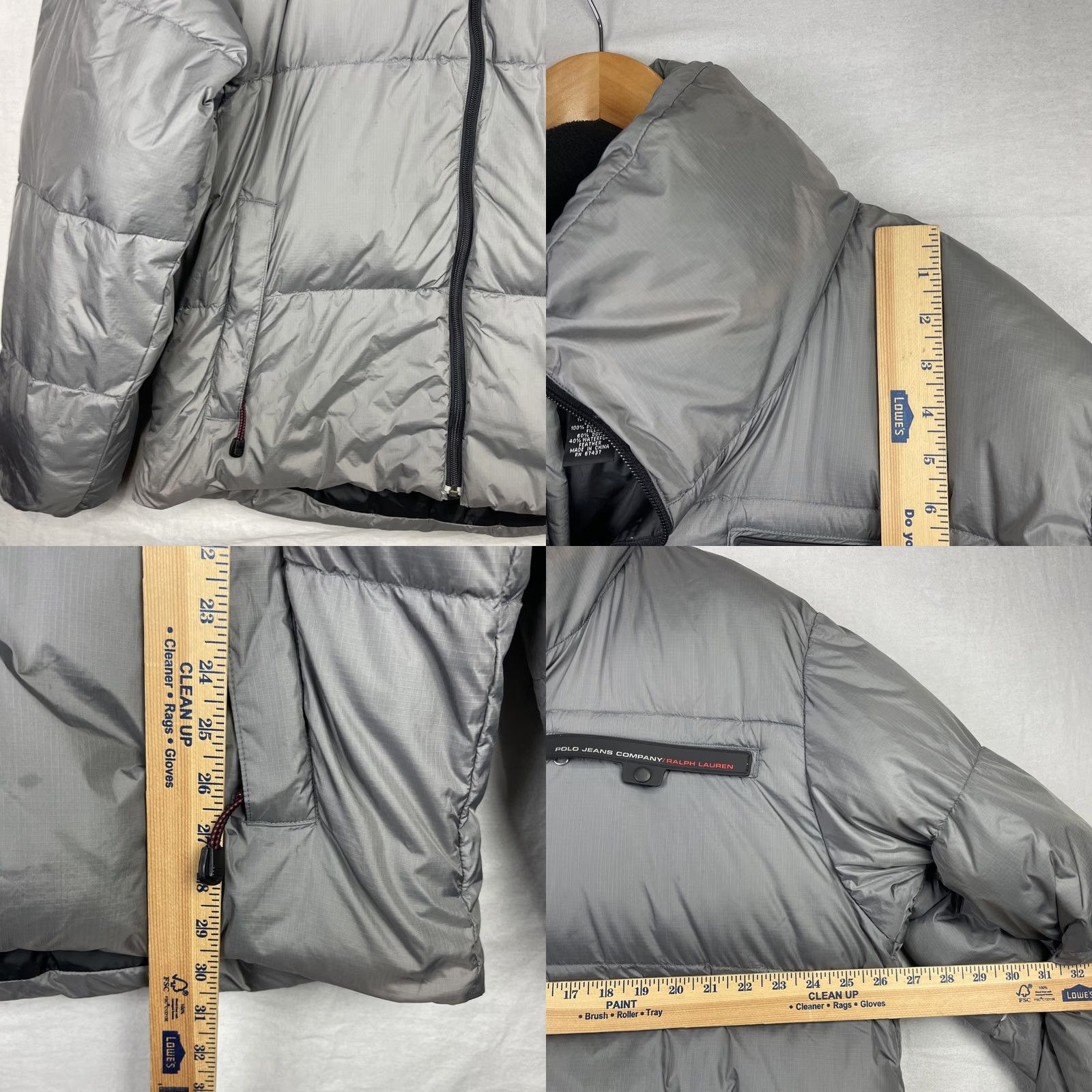 Ralph Lauren VINTAGE Ralph Lauren Jacket Mens 2XL Gray Puffer Bubble Down Hood Polo Jeans Co Hood Jacket Size US XXL / EU 58 / 5 - 8 Thumbnail